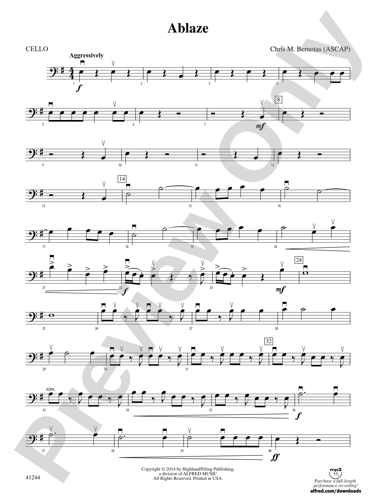 Ablaze: Cello
