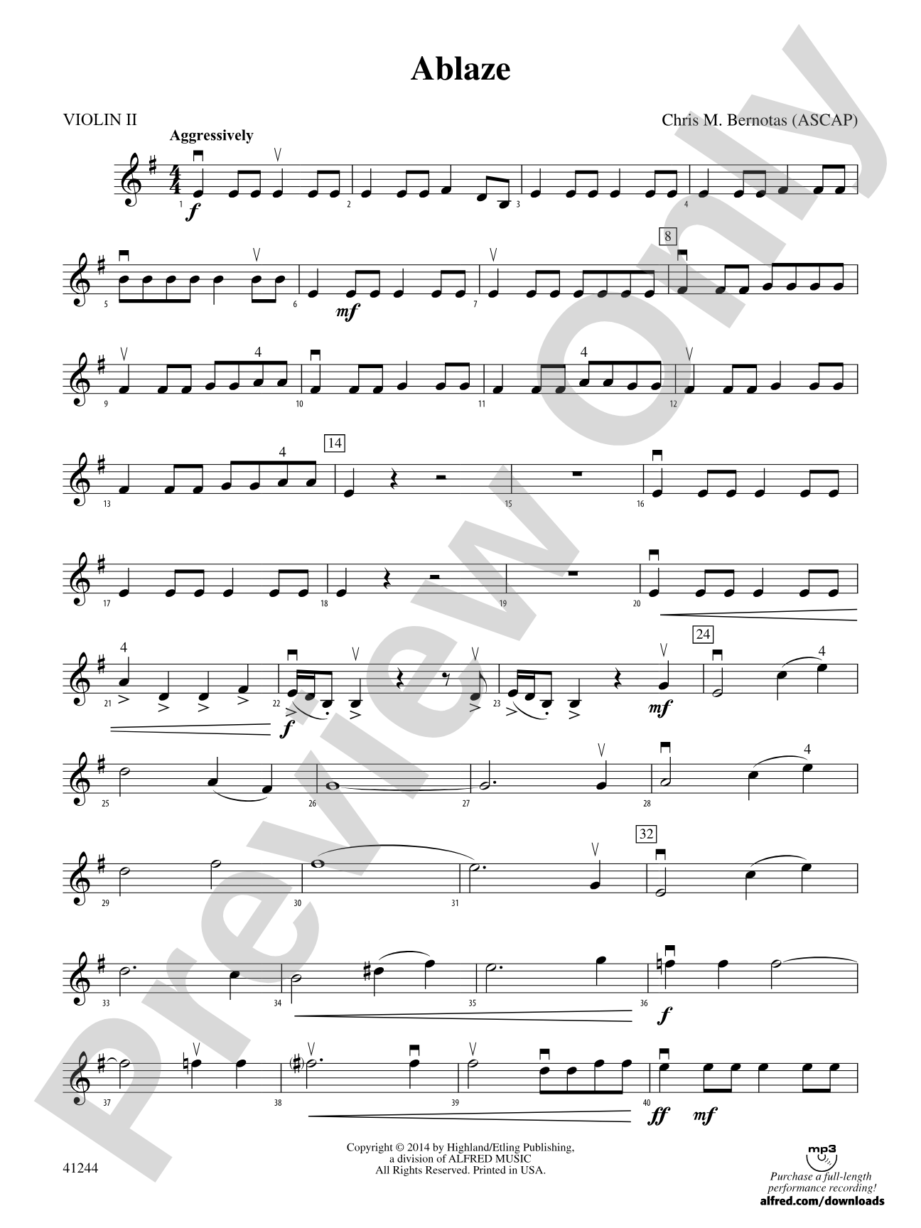 Ablaze: 2nd Violin