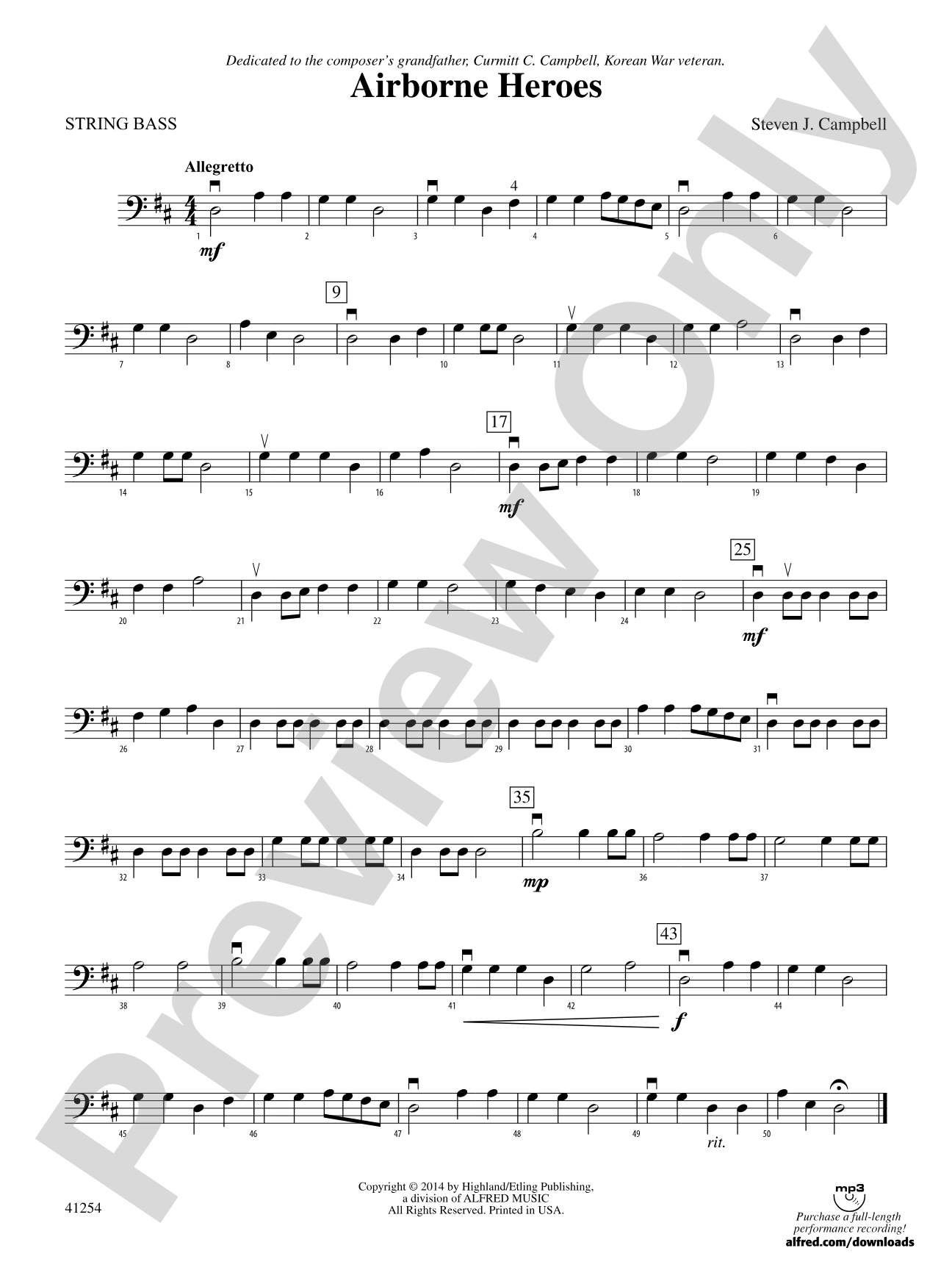 Airborne Heroes: String Bass