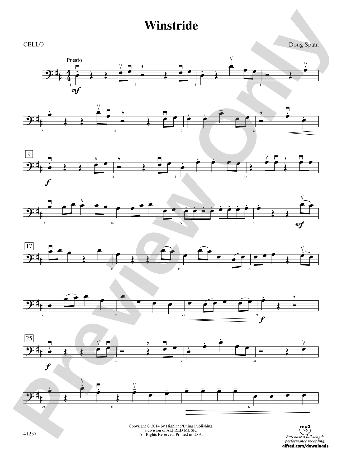 Winstride: Cello