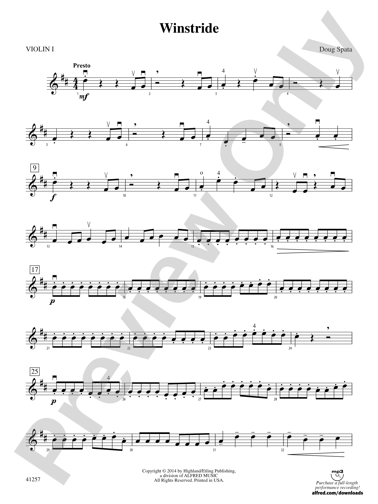 Winstride: 1st Violin