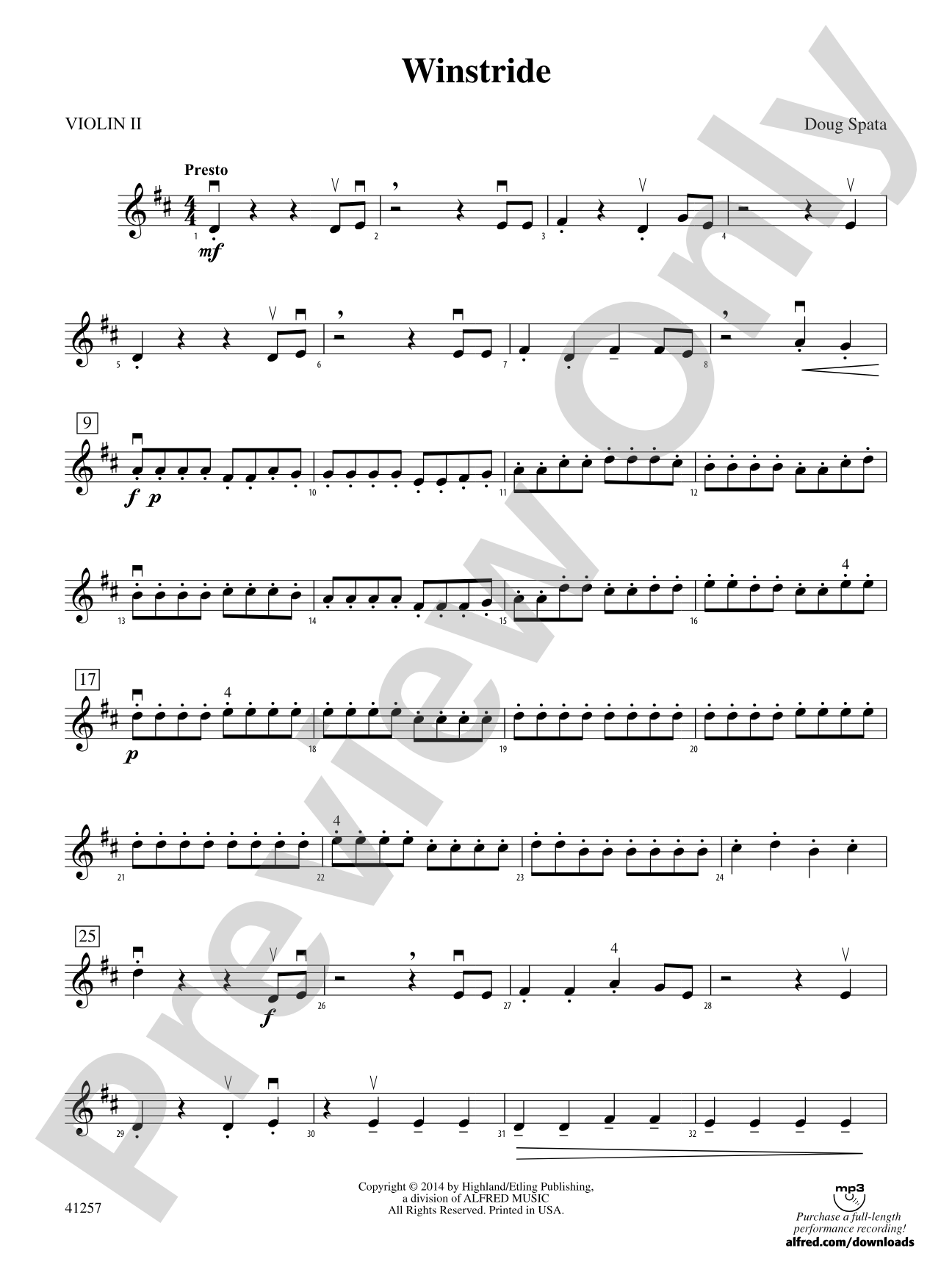 Winstride: 2nd Violin