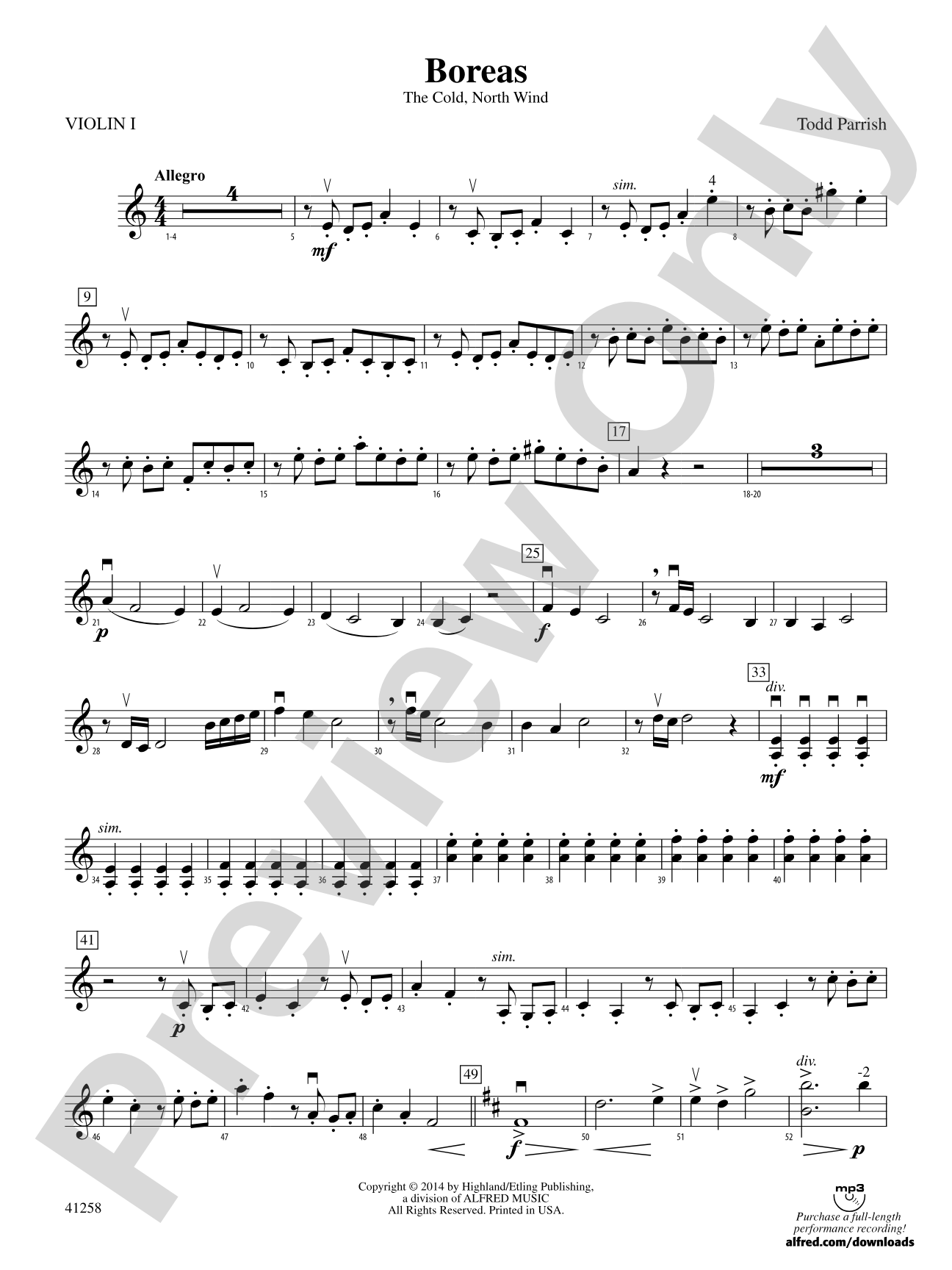 Boreas: 1st Violin