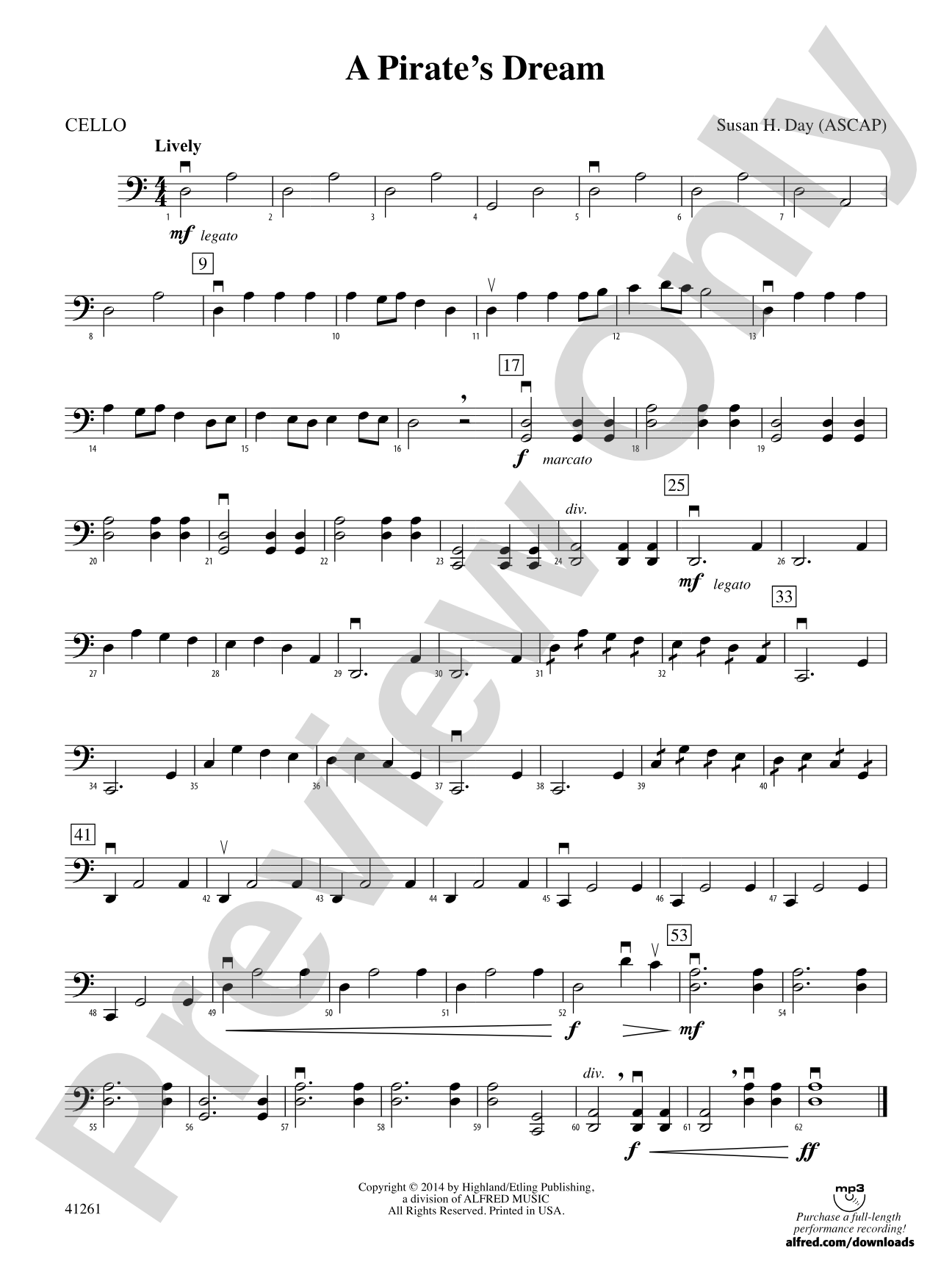 A Pirate's Dream: Cello