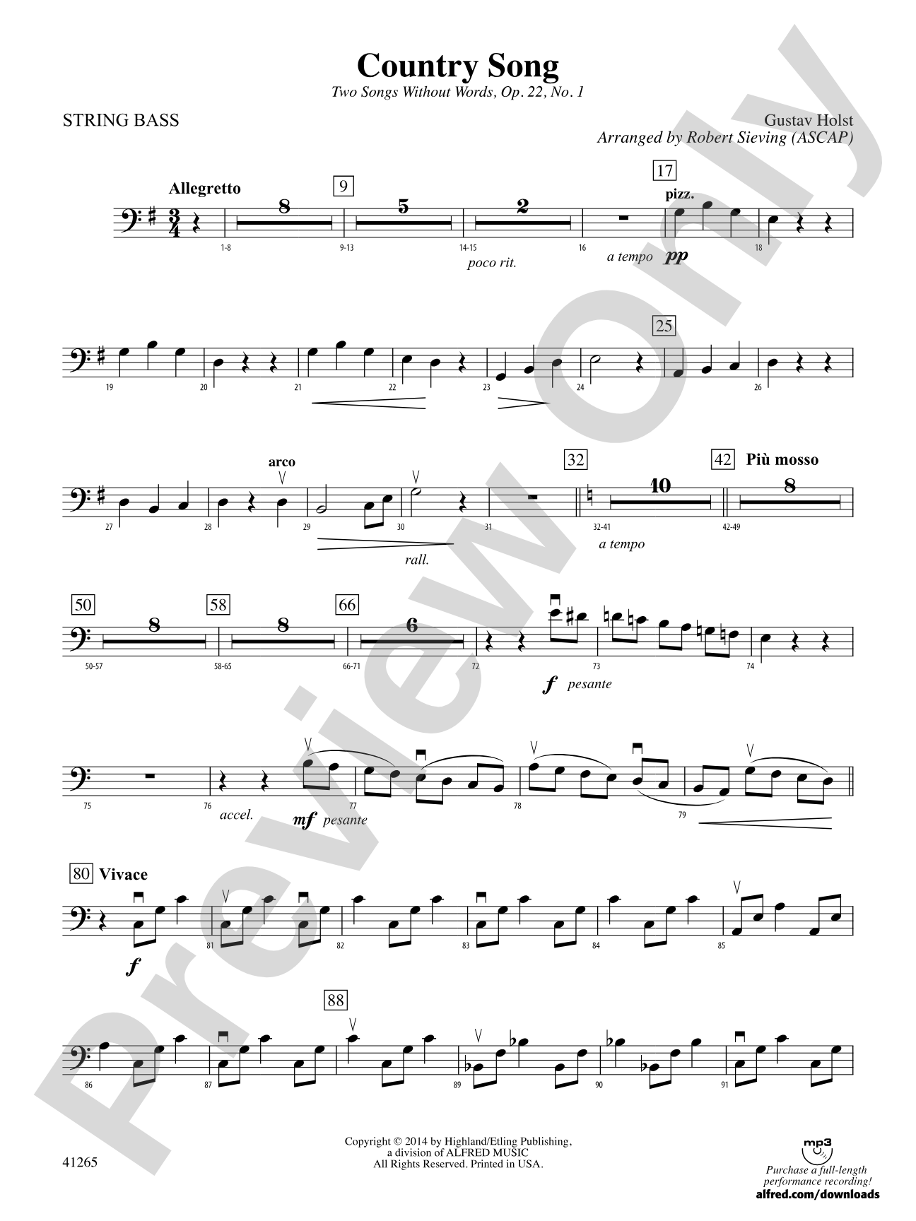 Country Song: String Bass