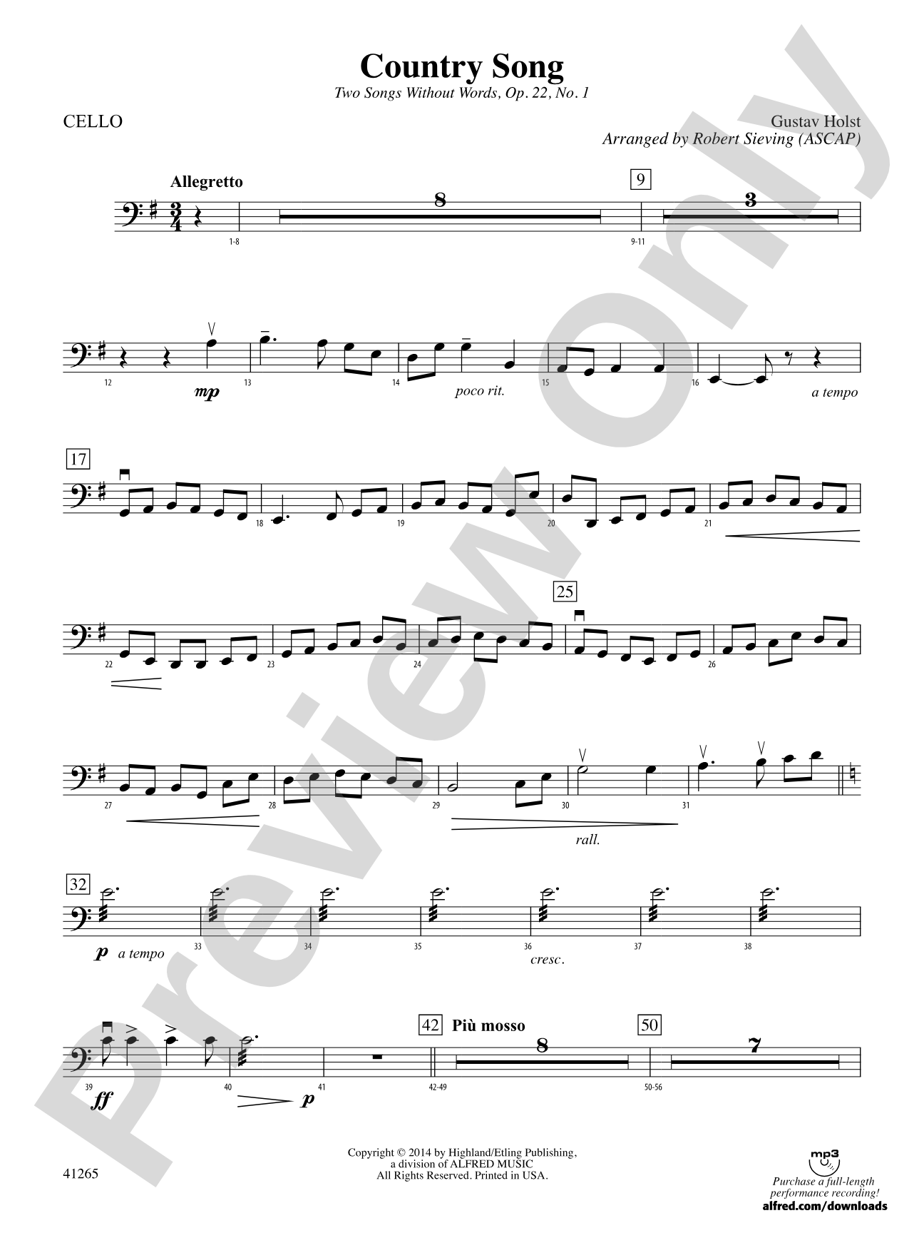 Country Song: Cello