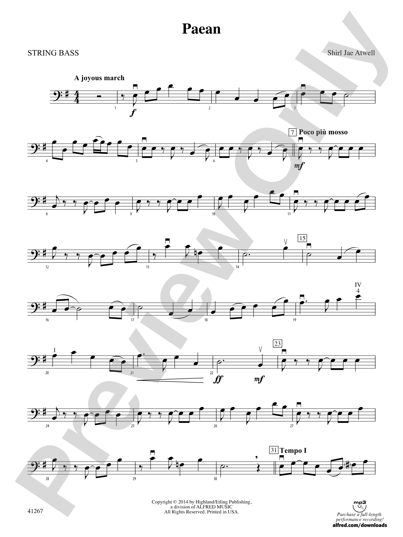 Paean: String Bass