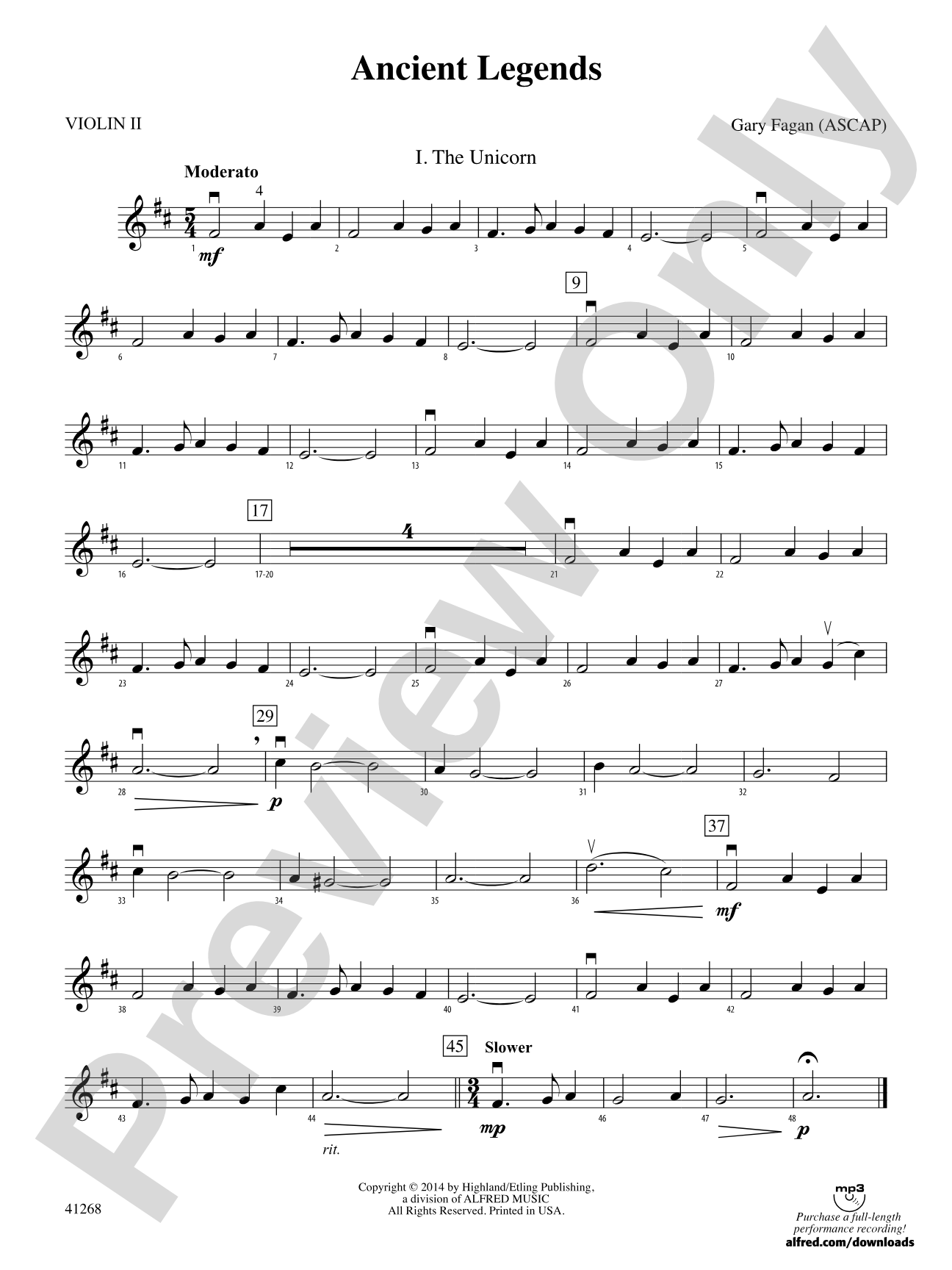 Ancient Legends: 2nd Violin