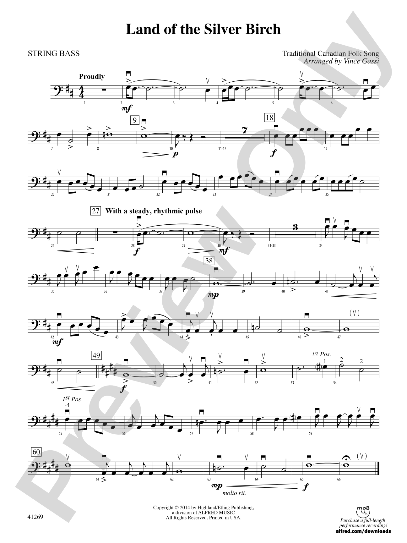 Land of the Silver Birch: String Bass