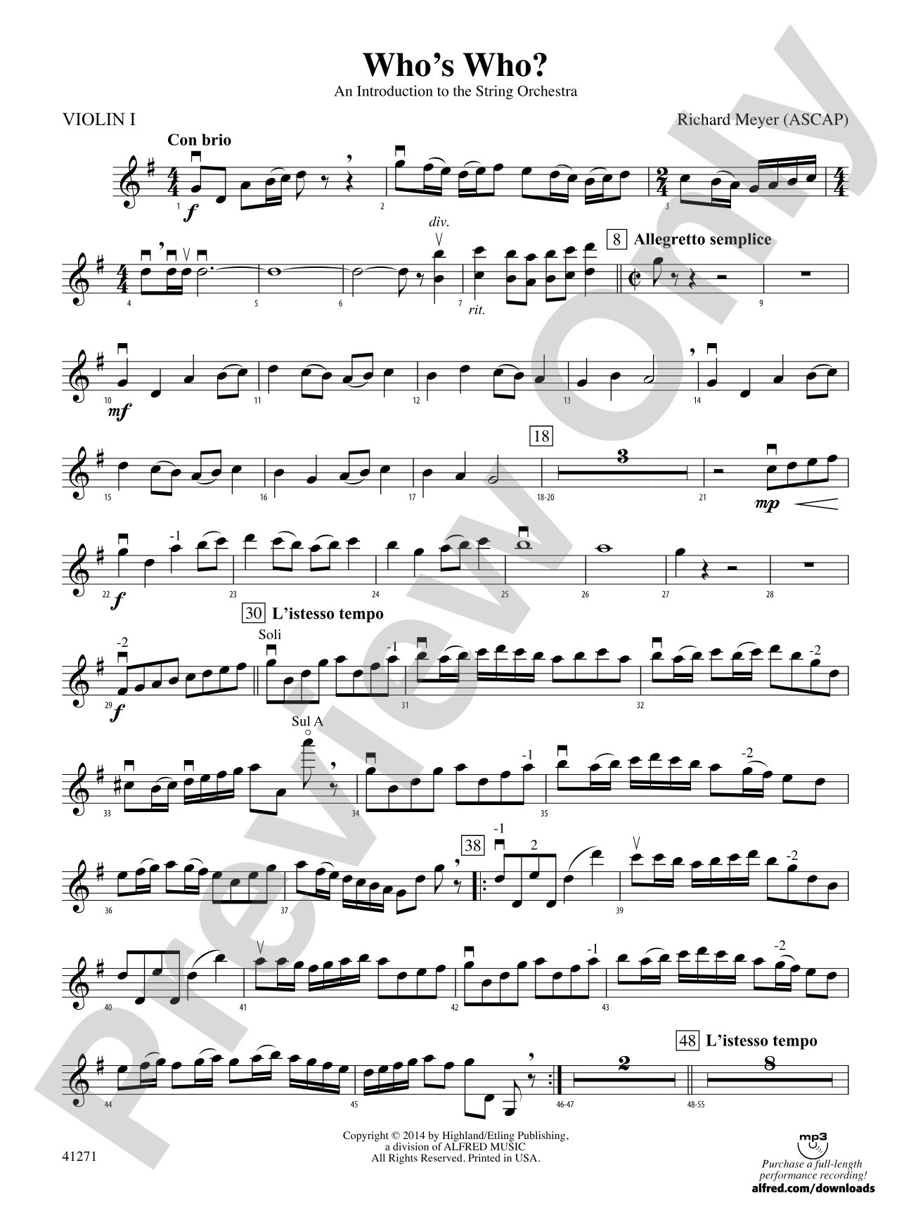 Who's Who?: 1st Violin