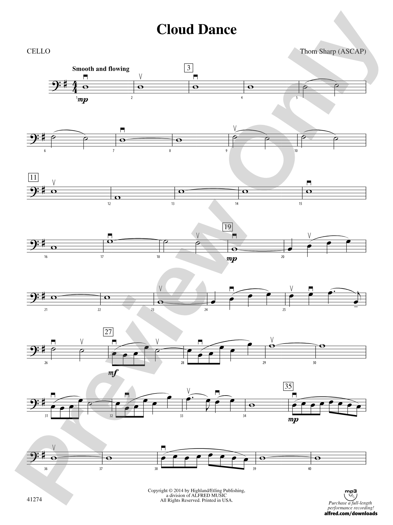 Cloud Dance: Cello