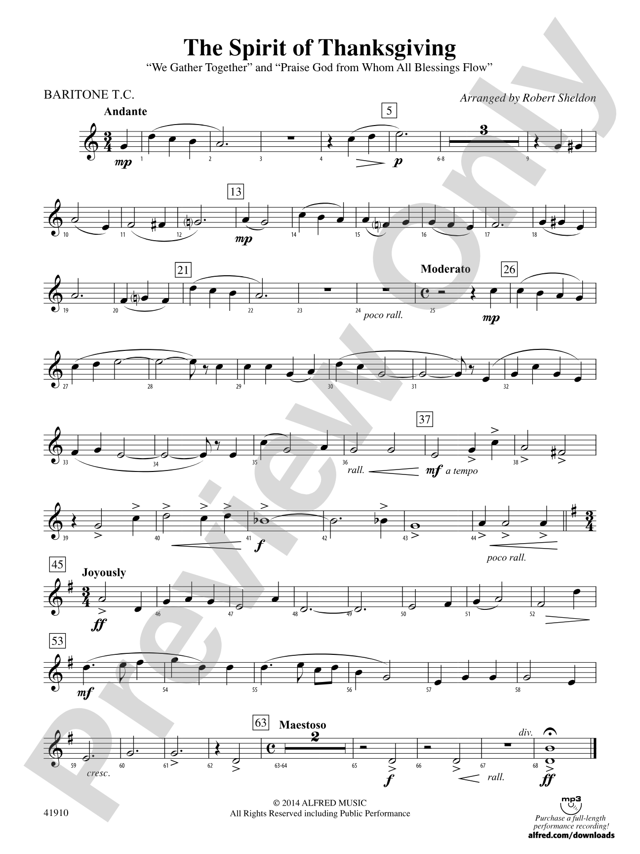 The Spirit of Thanksgiving: Baritone T.C.