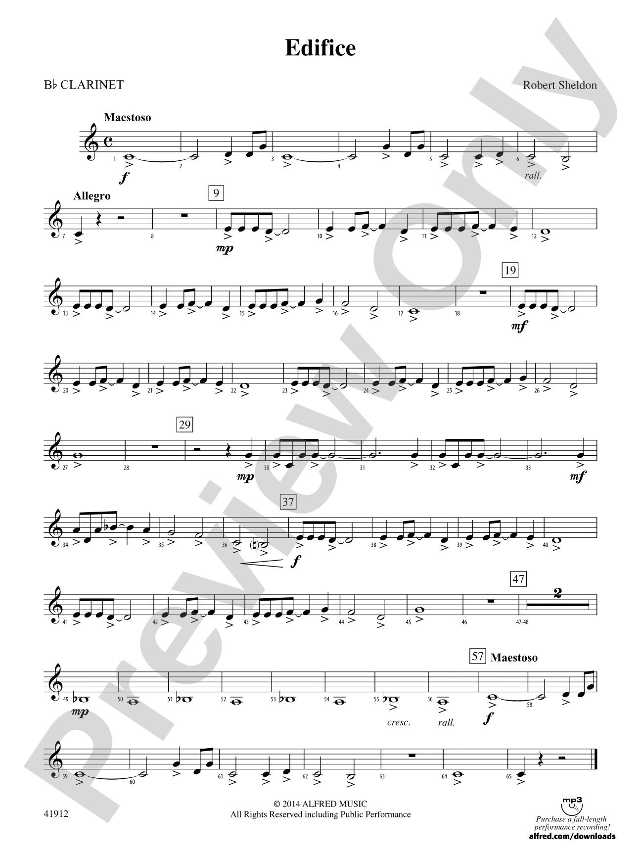 Edifice: 1st B-flat Clarinet