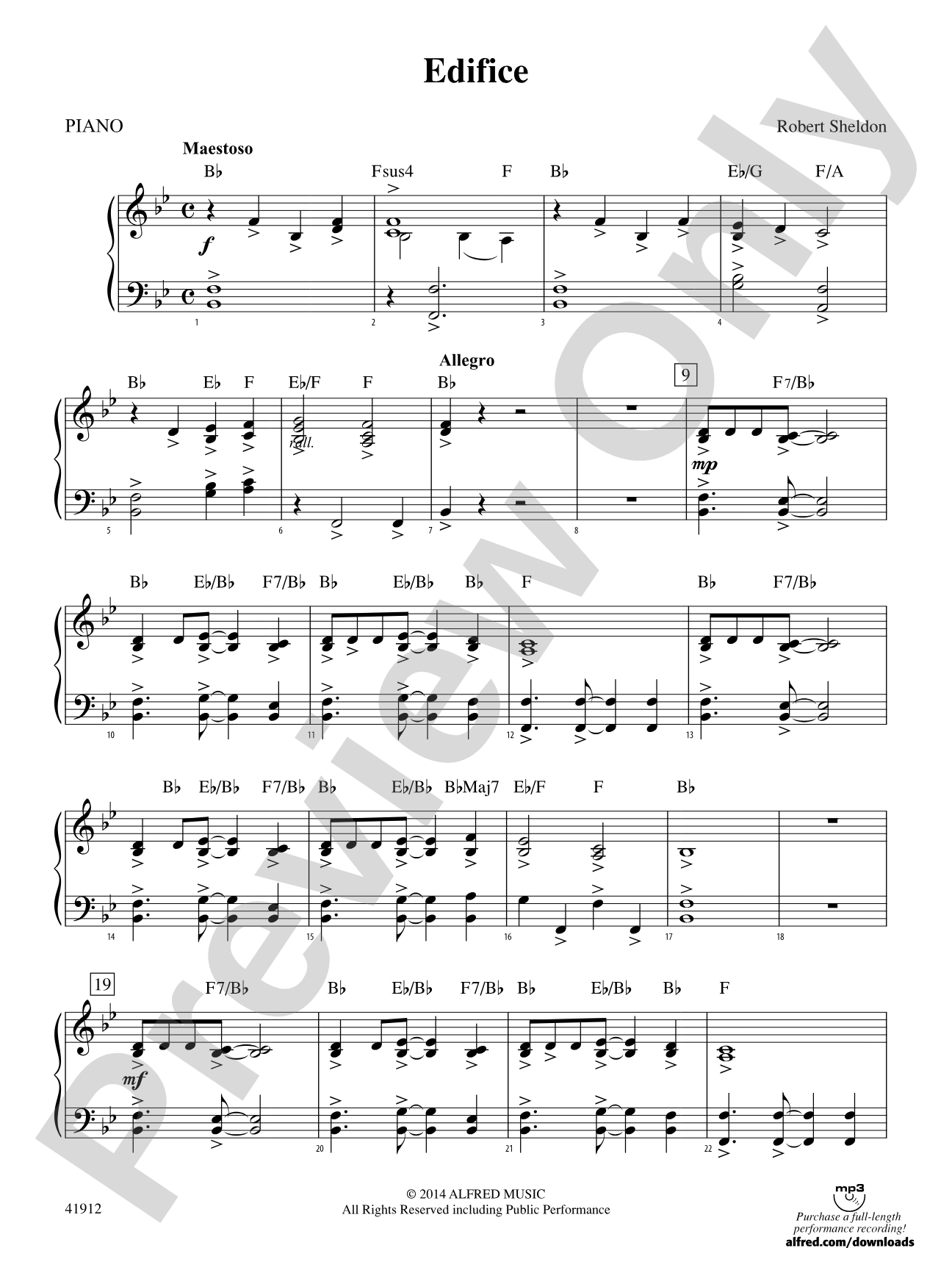Edifice: Piano Accompaniment