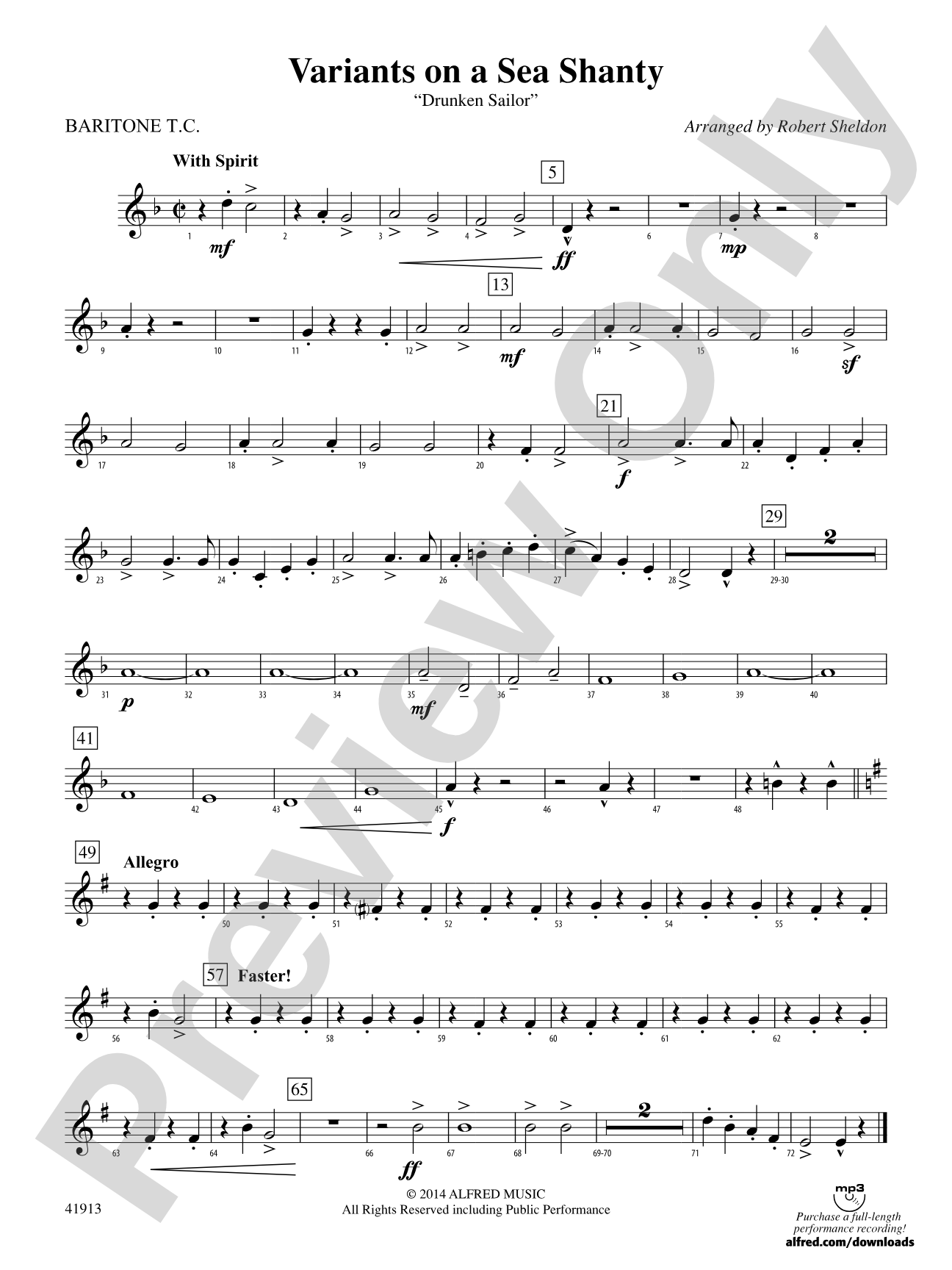 Variants on a Sea Shanty: Baritone T.C.