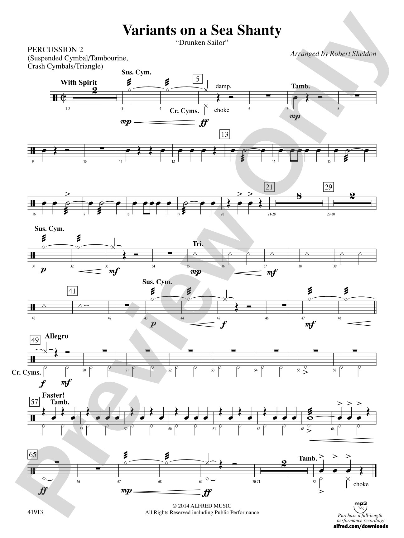 Variants on a Sea Shanty: 2nd Percussion