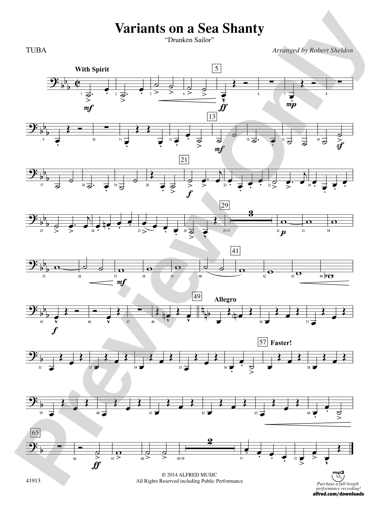 Variants on a Sea Shanty: Tuba