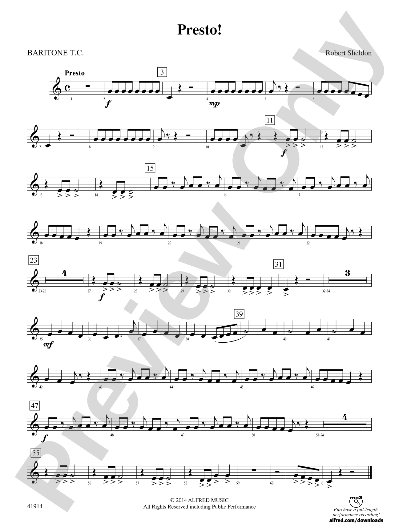 Presto!: Baritone T.C.