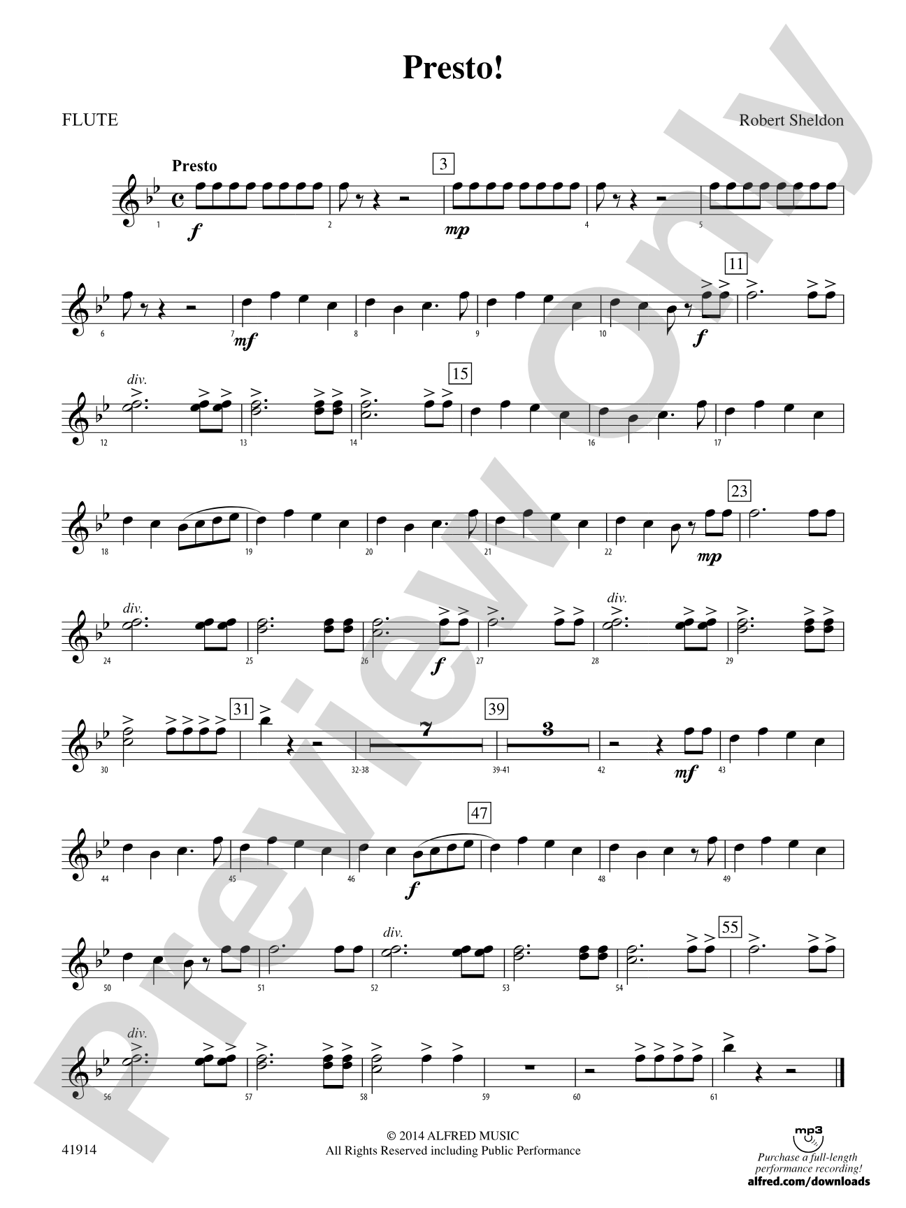 Presto!: Flute