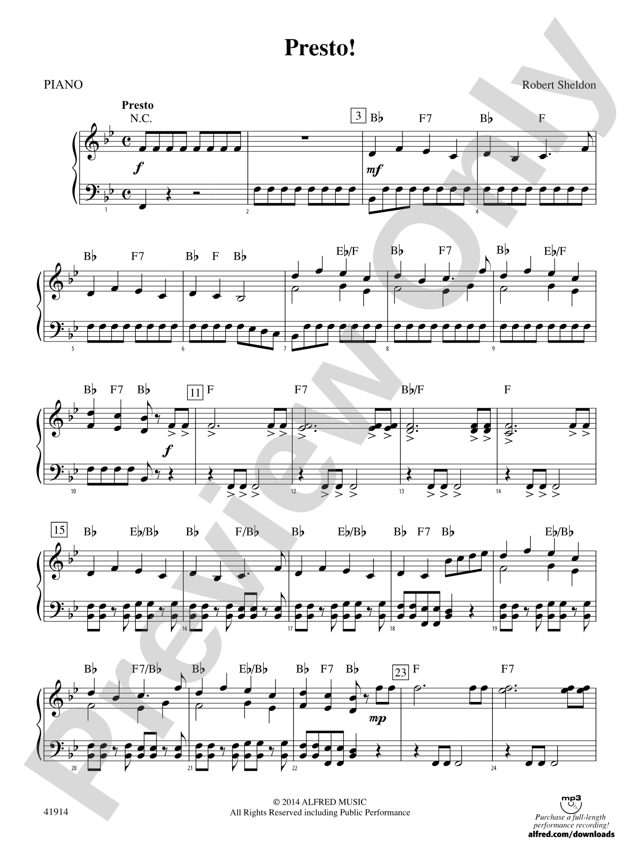 Presto!: Piano Accompaniment