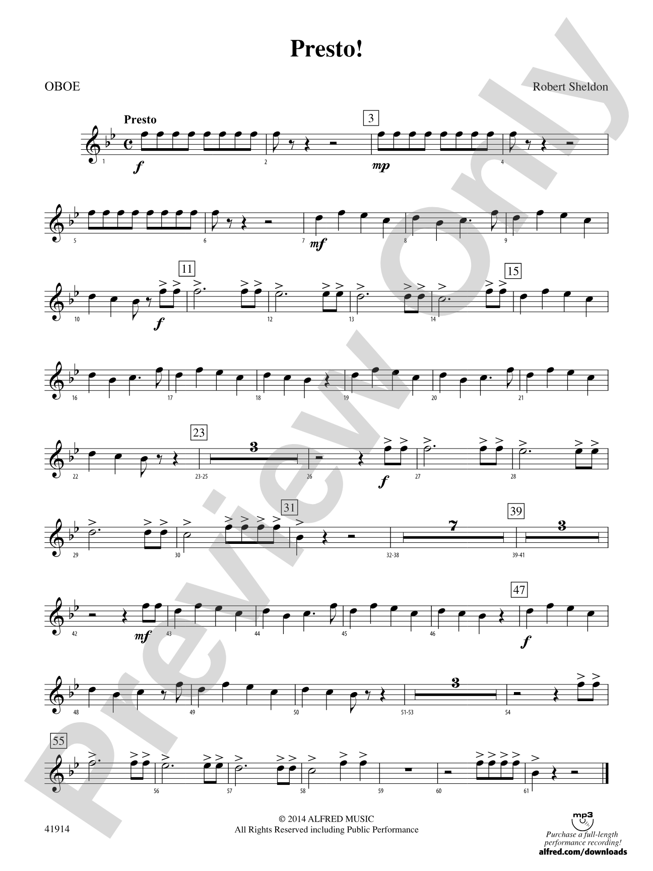 Presto!: Oboe