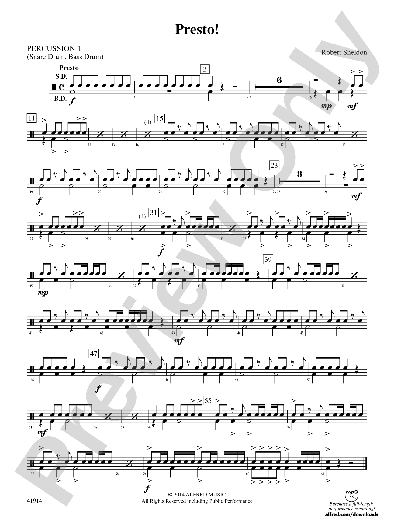 Presto!: 1st Percussion