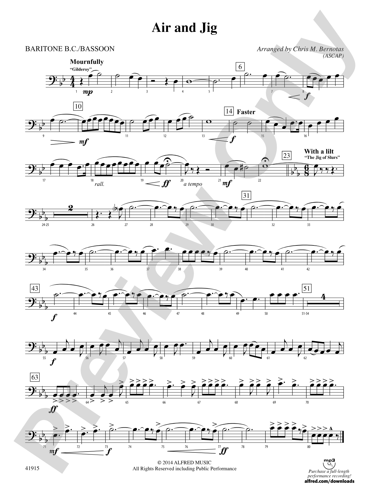 Air and Jig: Baritone B.C.