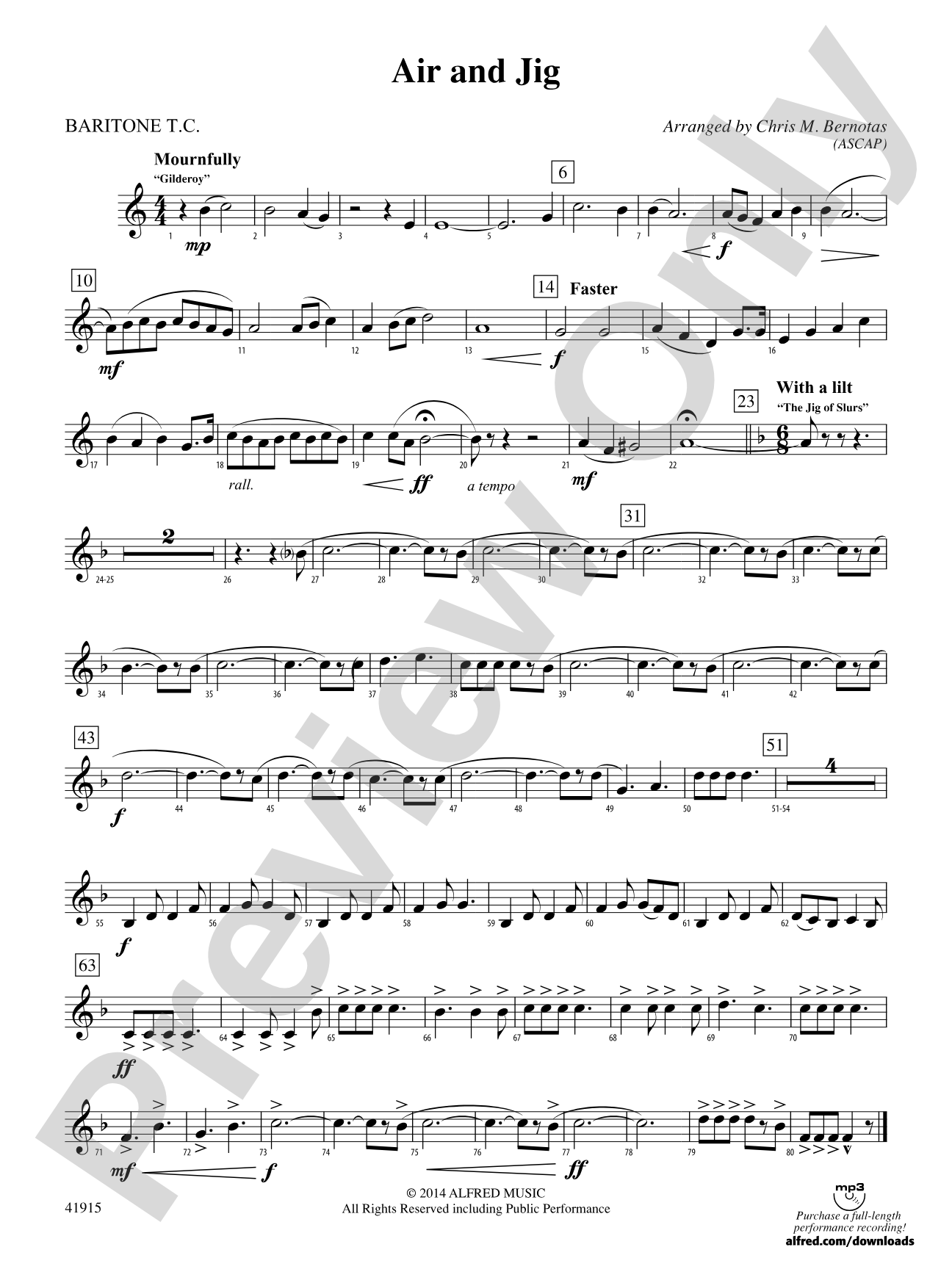 Air and Jig: Baritone T.C.