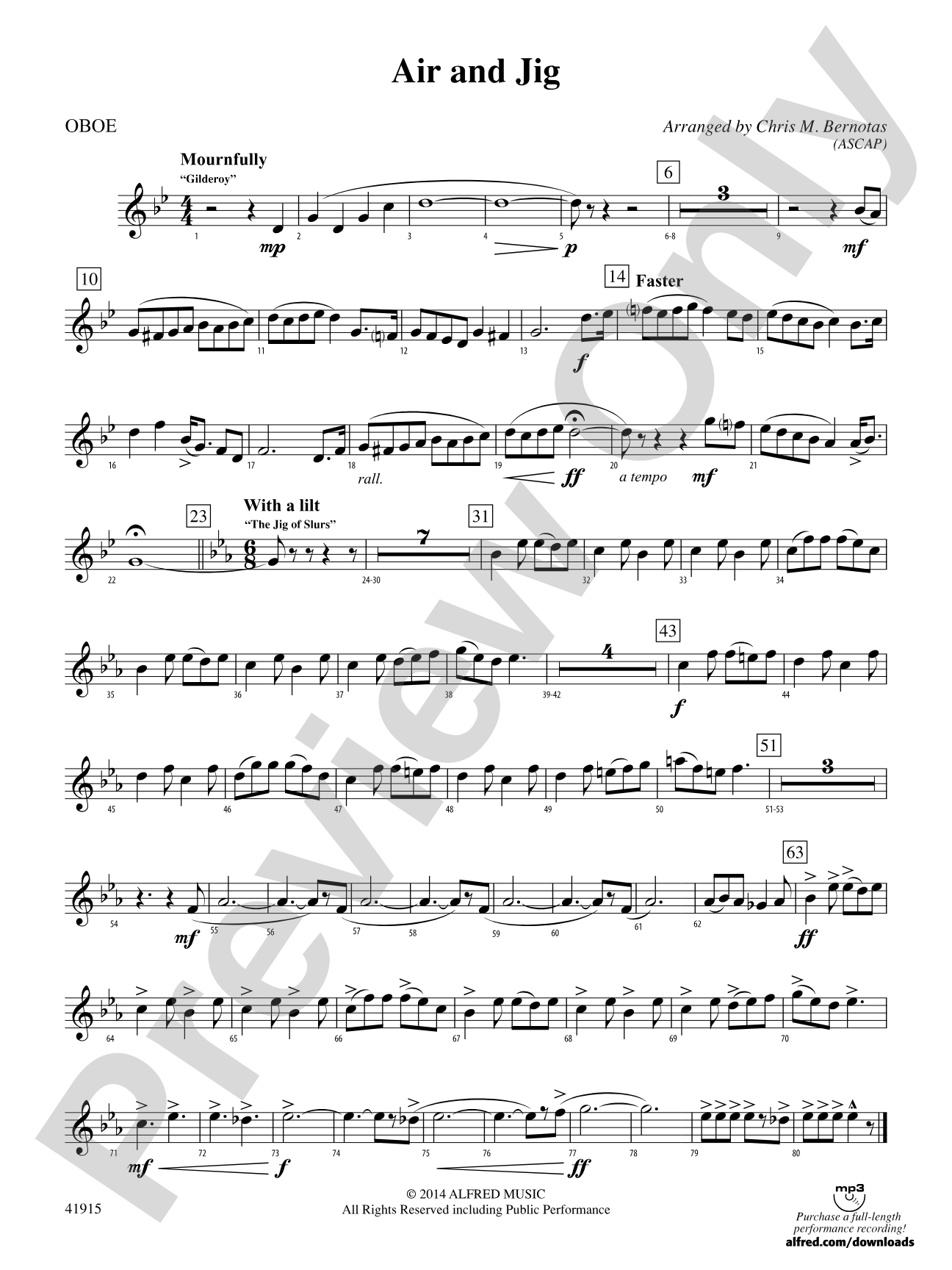 Air and Jig: Oboe