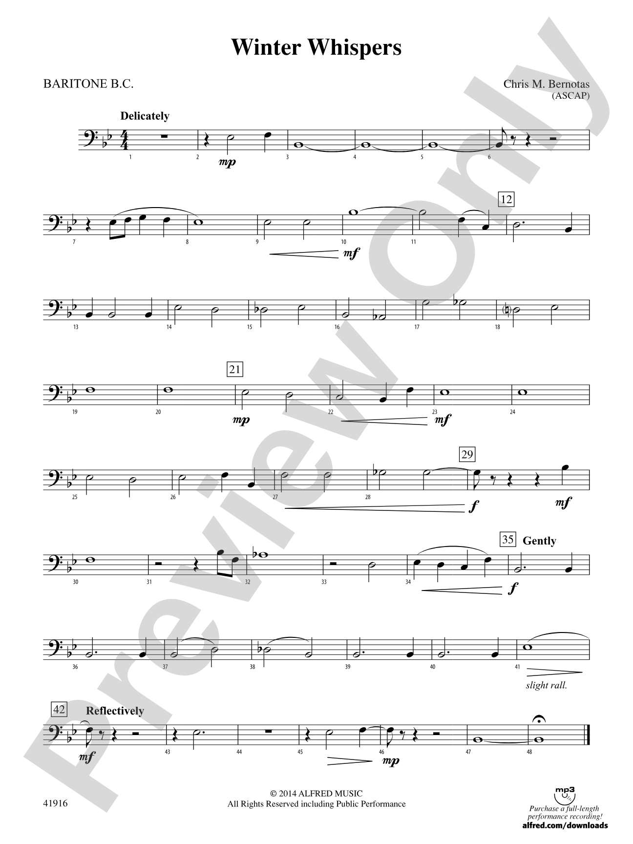 Winter Whispers: Baritone B.C.