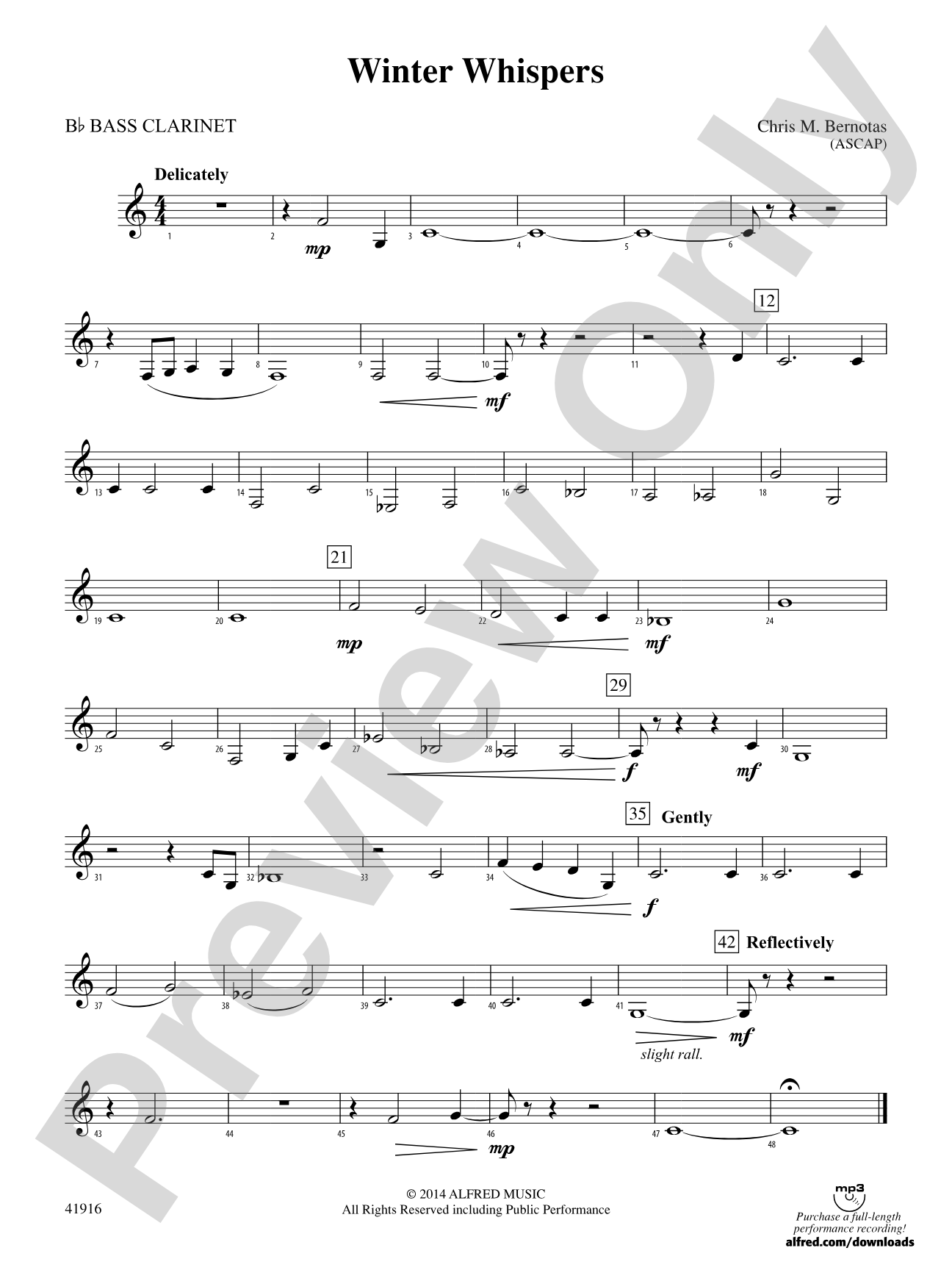 Winter Whispers: B-flat Bass Clarinet