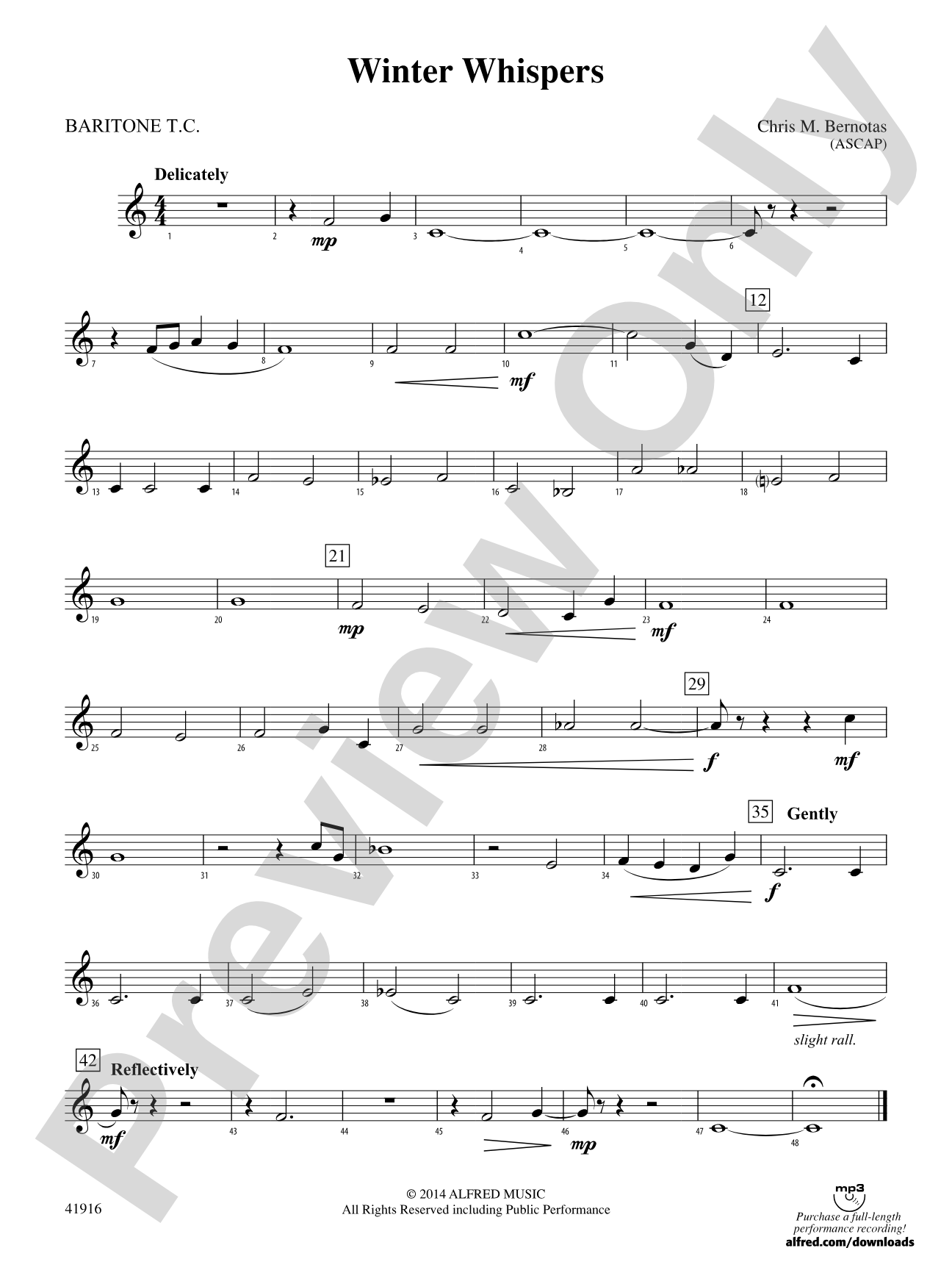 Winter Whispers: Baritone T.C.