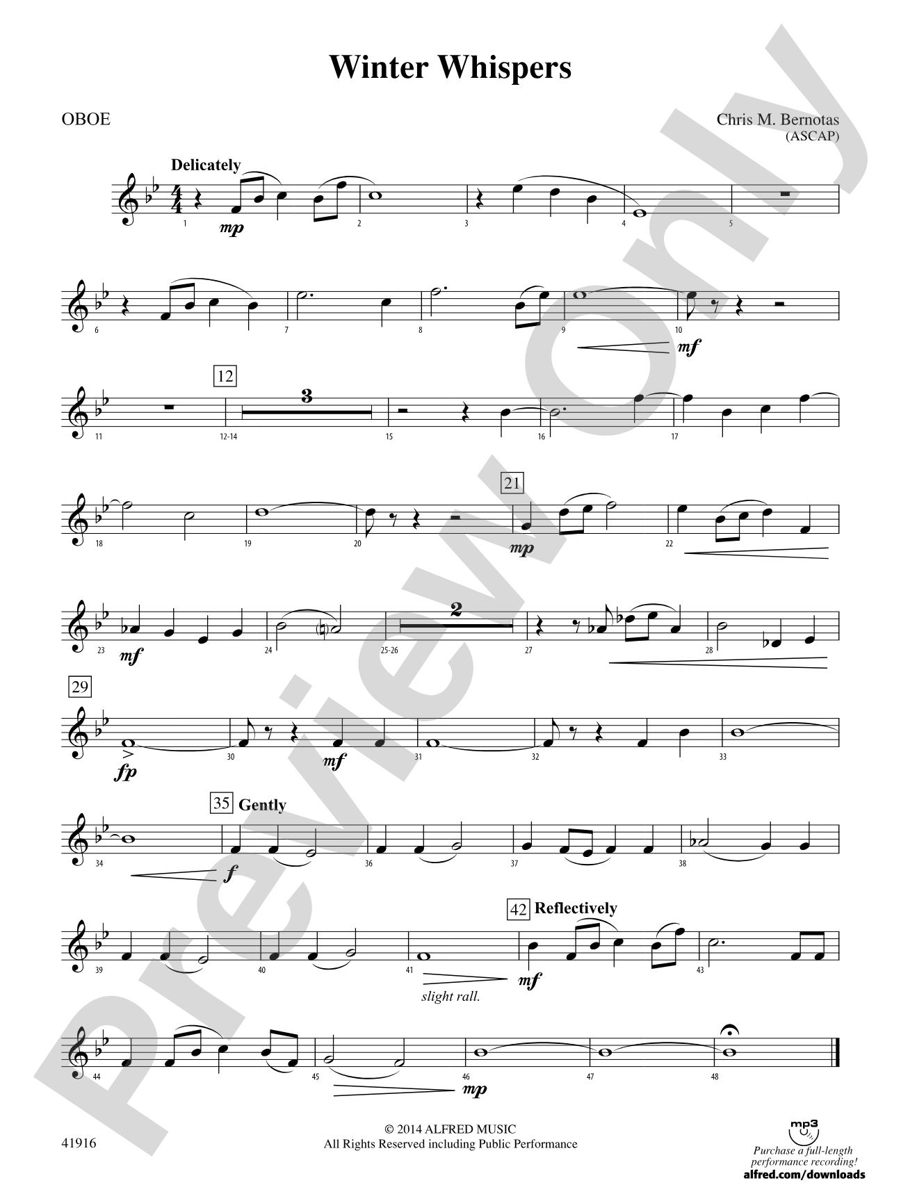 Winter Whispers: Oboe