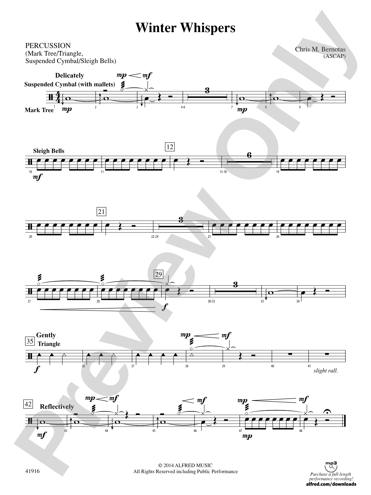 Winter Whispers: 1st Percussion