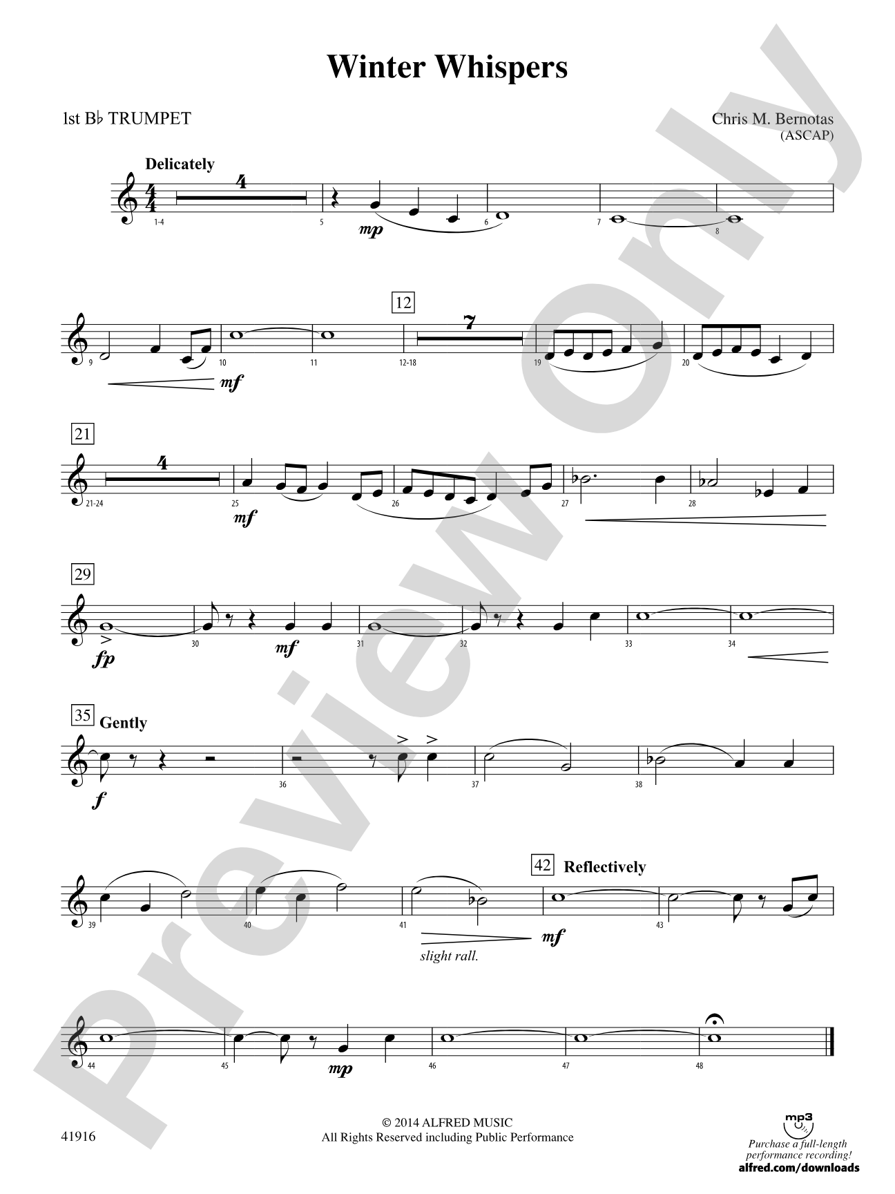 Winter Whispers: 1st B-flat Trumpet