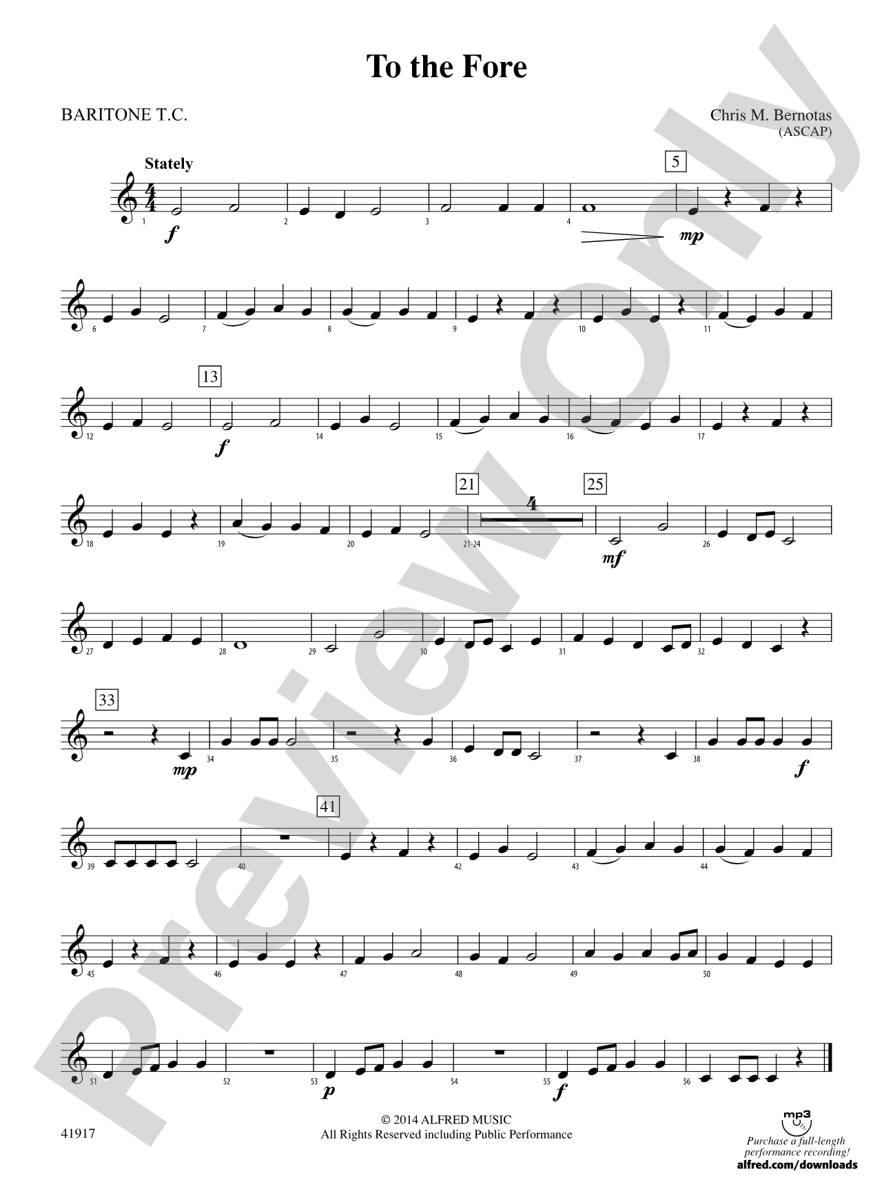 To the Fore: Baritone T.C.