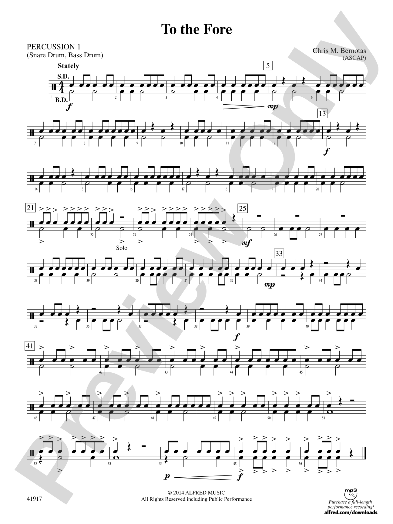 To the Fore: 1st Percussion