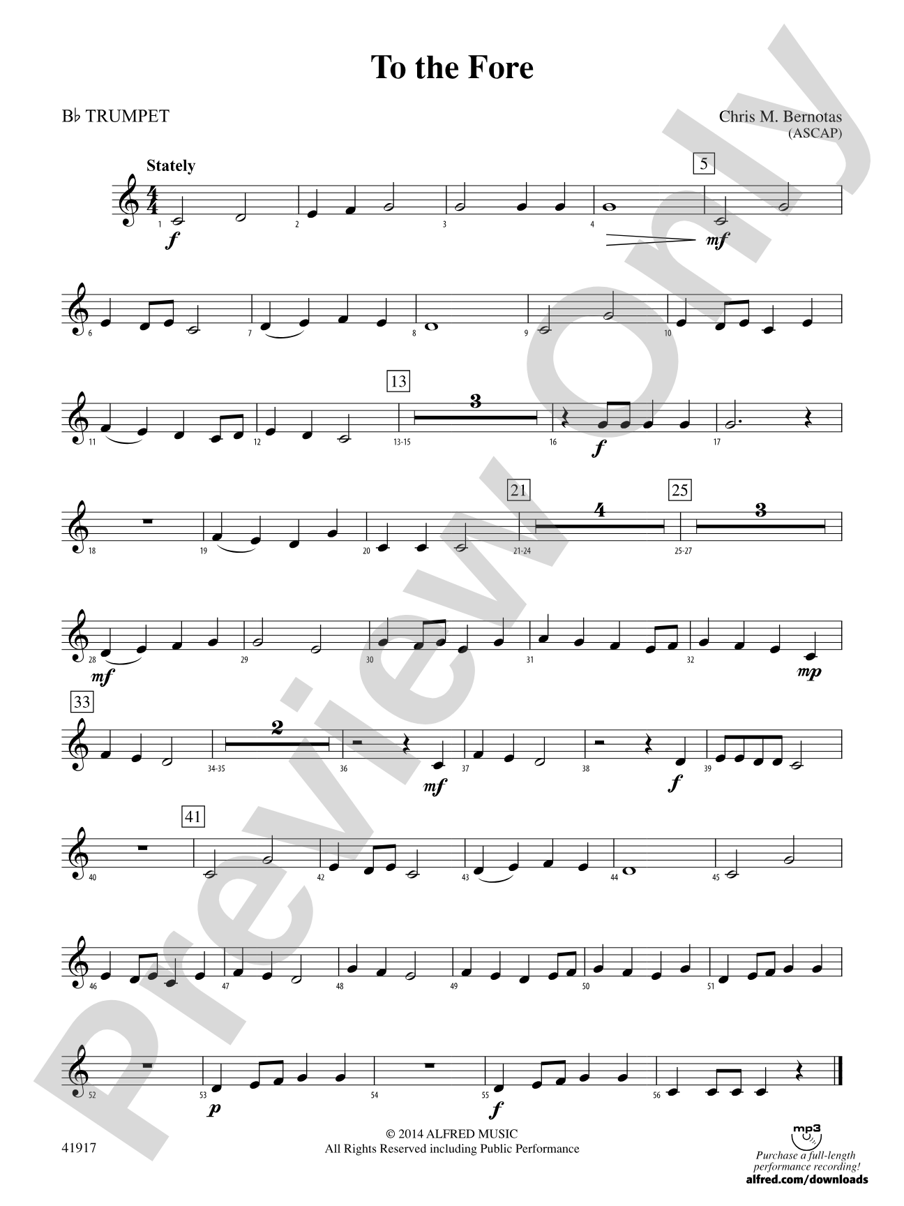 To the Fore: 1st B-flat Trumpet