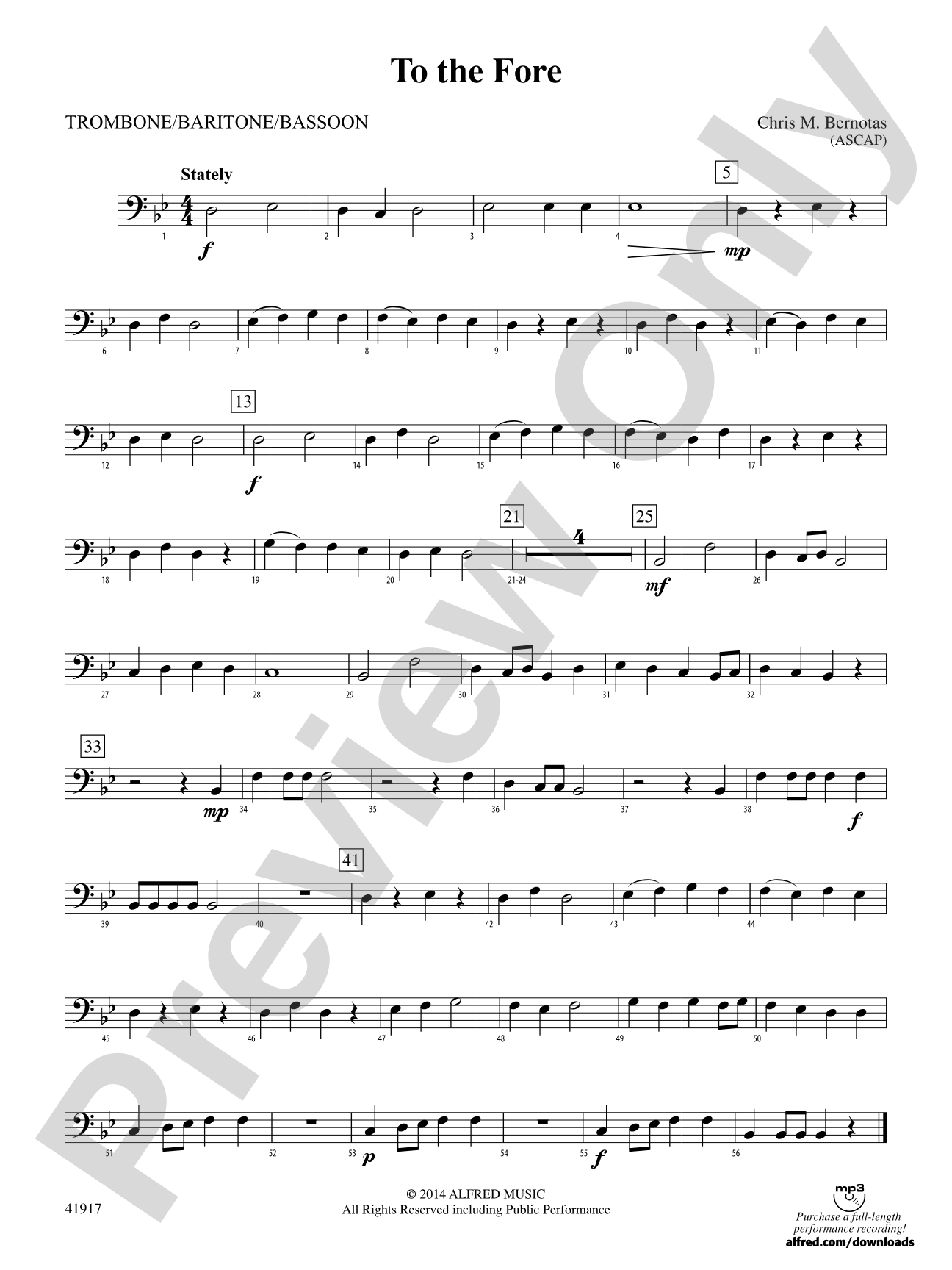 To the Fore: 1st Trombone