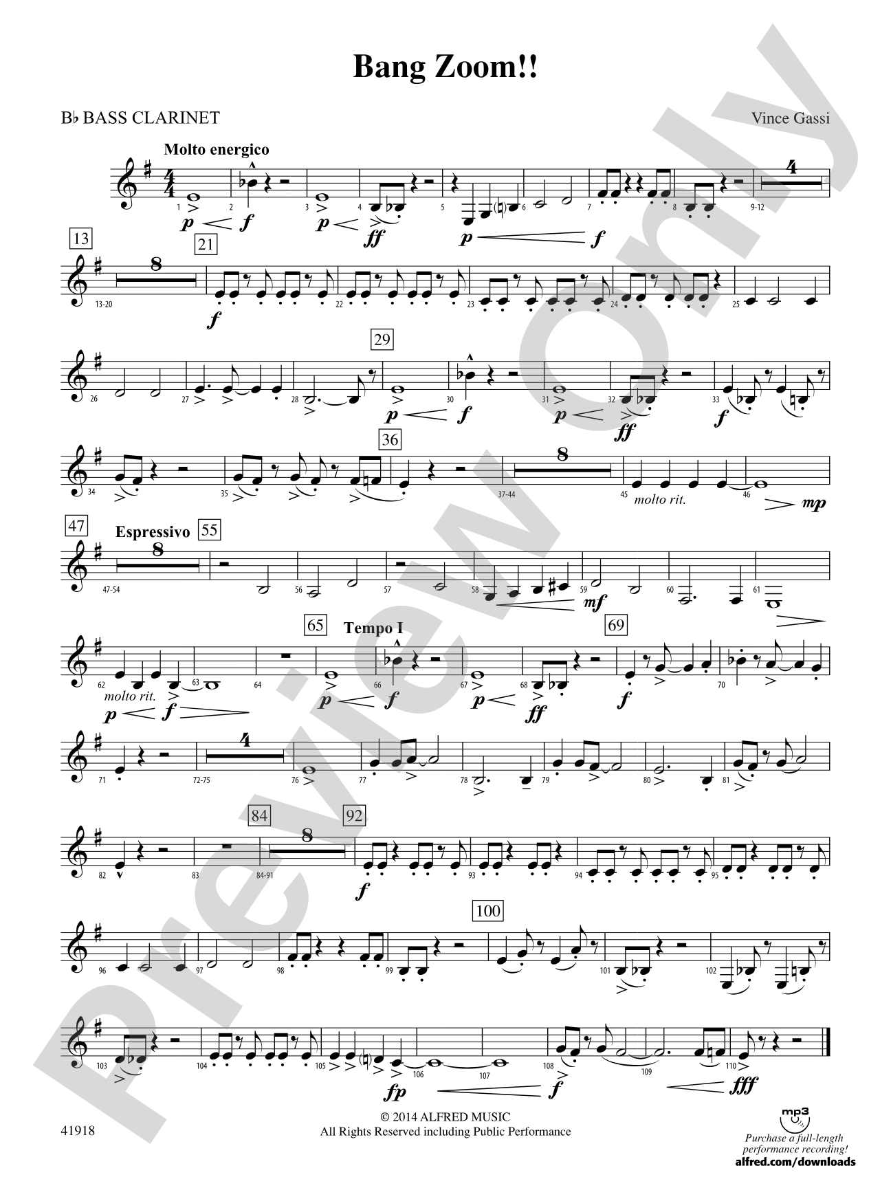 Bang Zoom!: B-flat Bass Clarinet