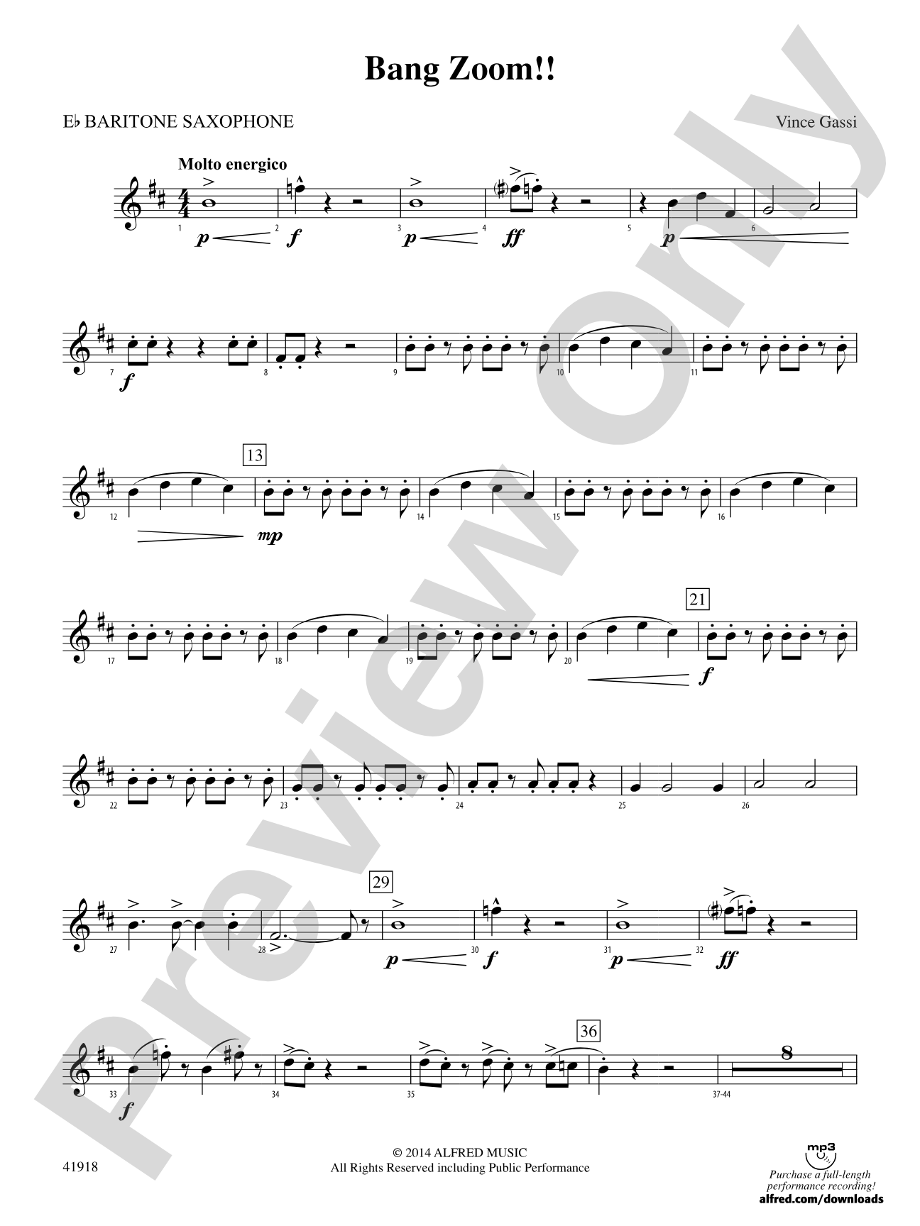 Bang Zoom!: E-flat Baritone Saxophone