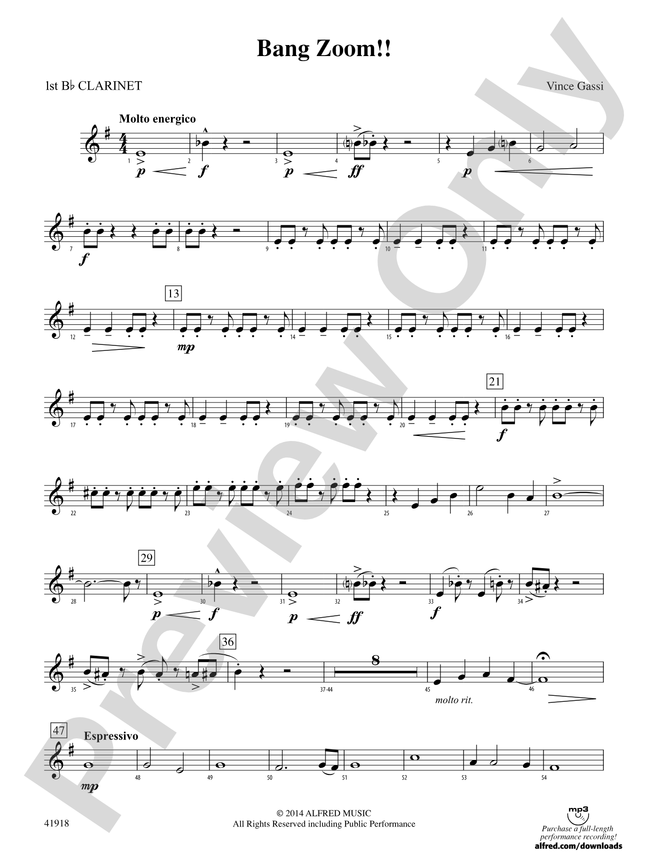 Bang Zoom!: 1st B-flat Clarinet