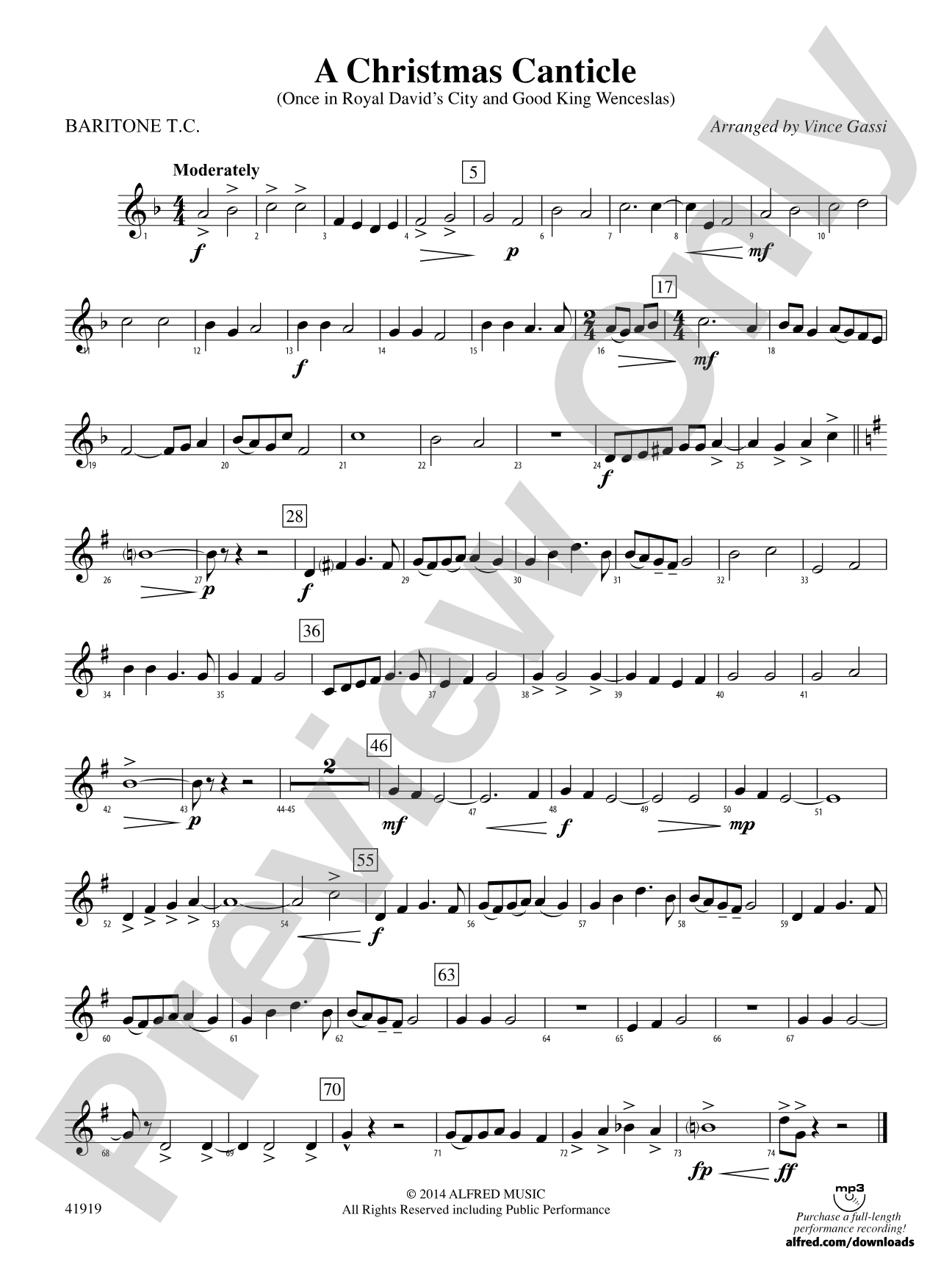 A Christmas Canticle: Baritone T.C.