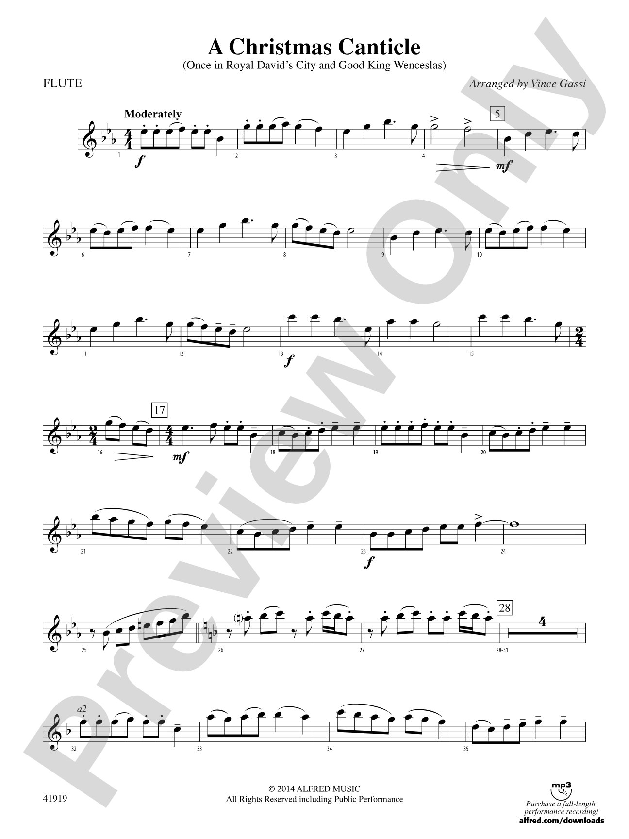 A Christmas Canticle: Flute