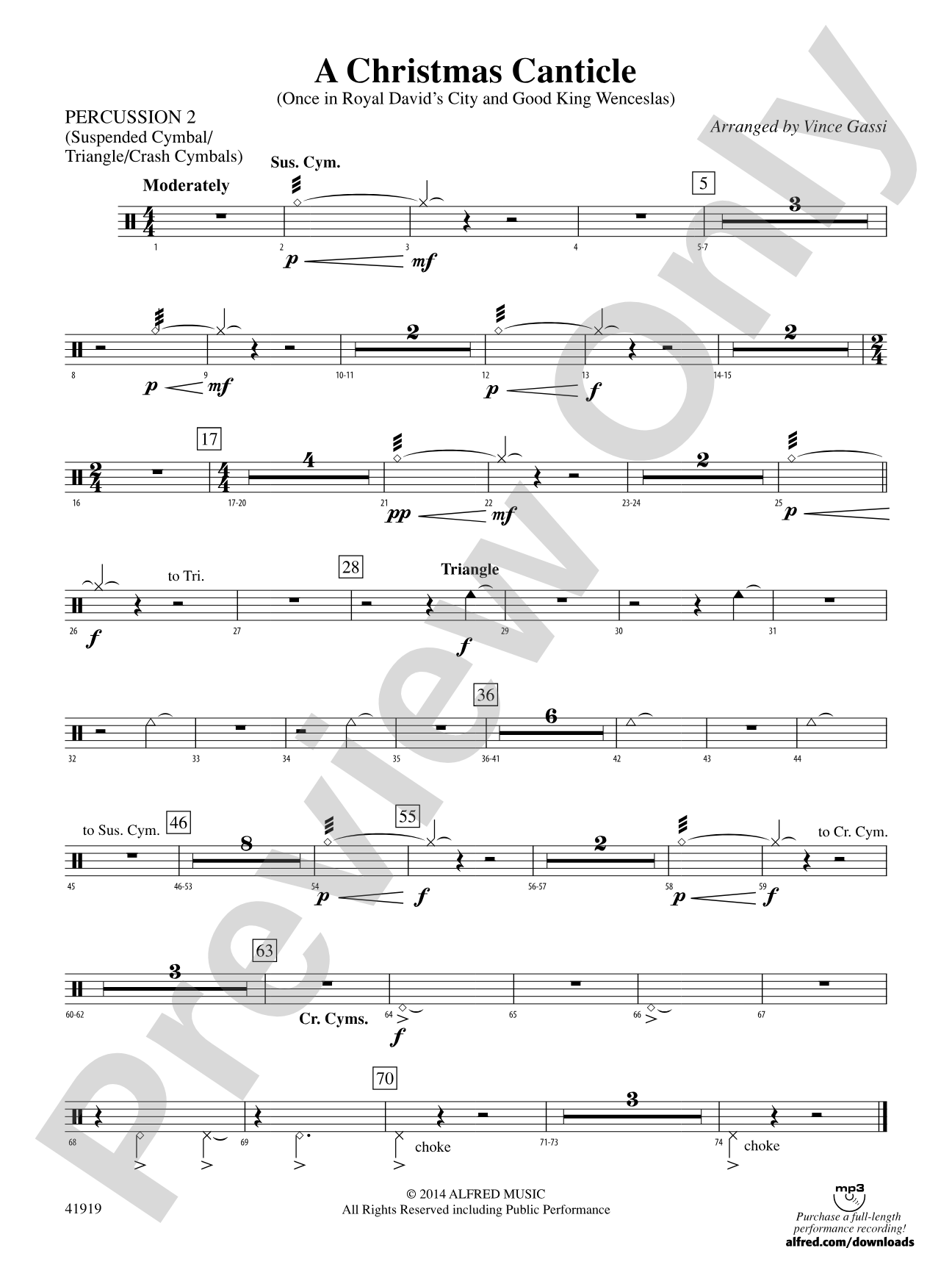 A Christmas Canticle: 2nd Percussion