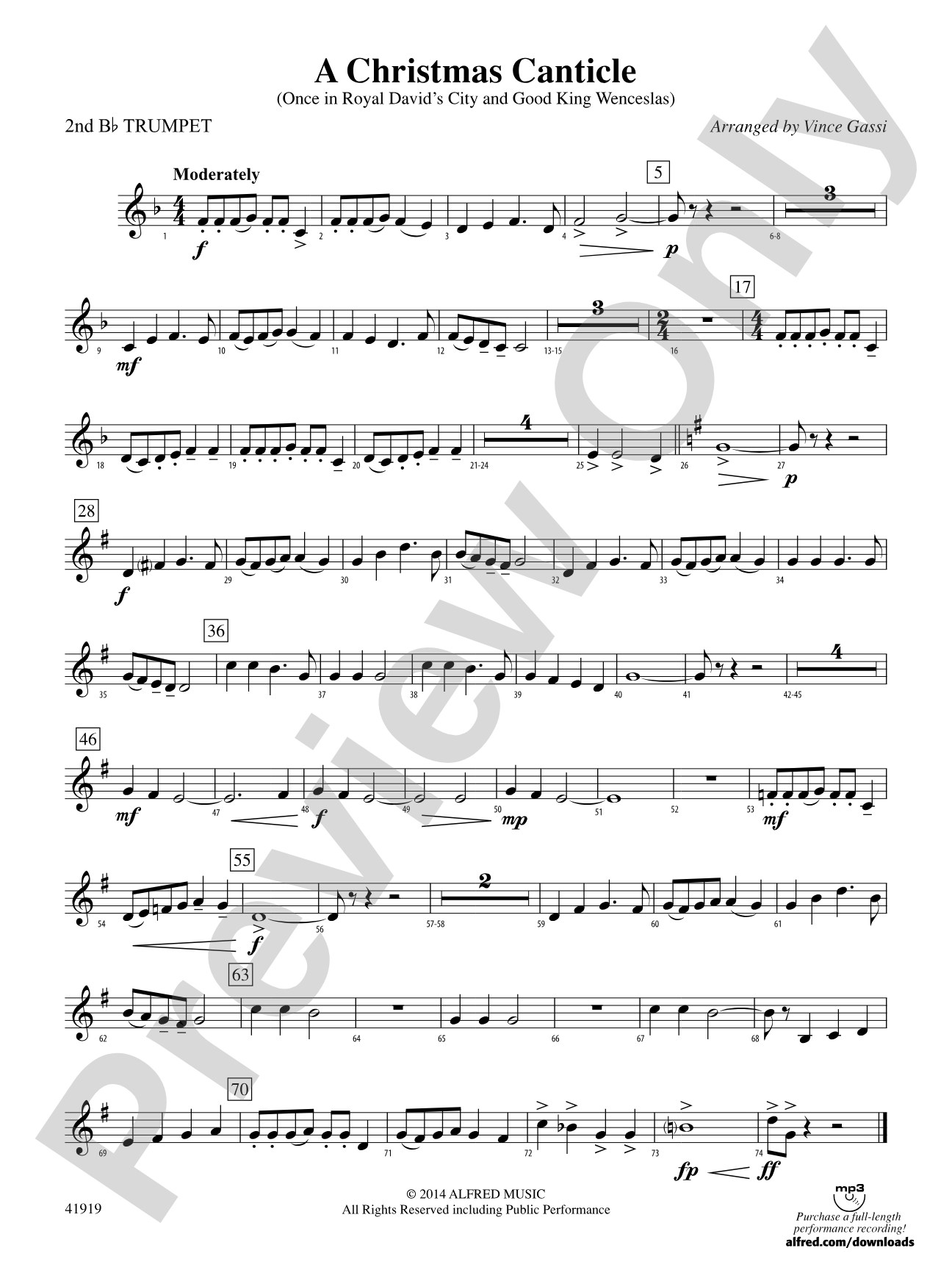 A Christmas Canticle: 2nd B-flat Trumpet