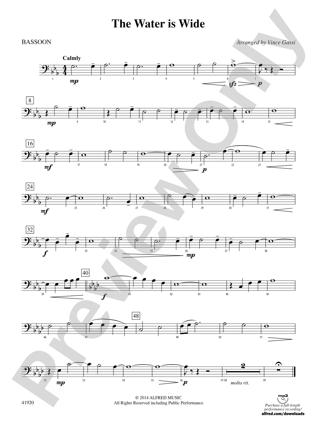 The Water Is Wide: Bassoon