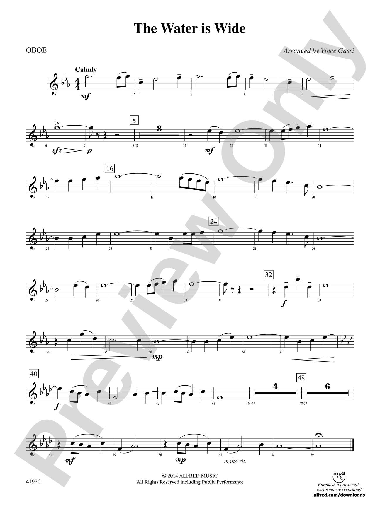 The Water Is Wide: Oboe