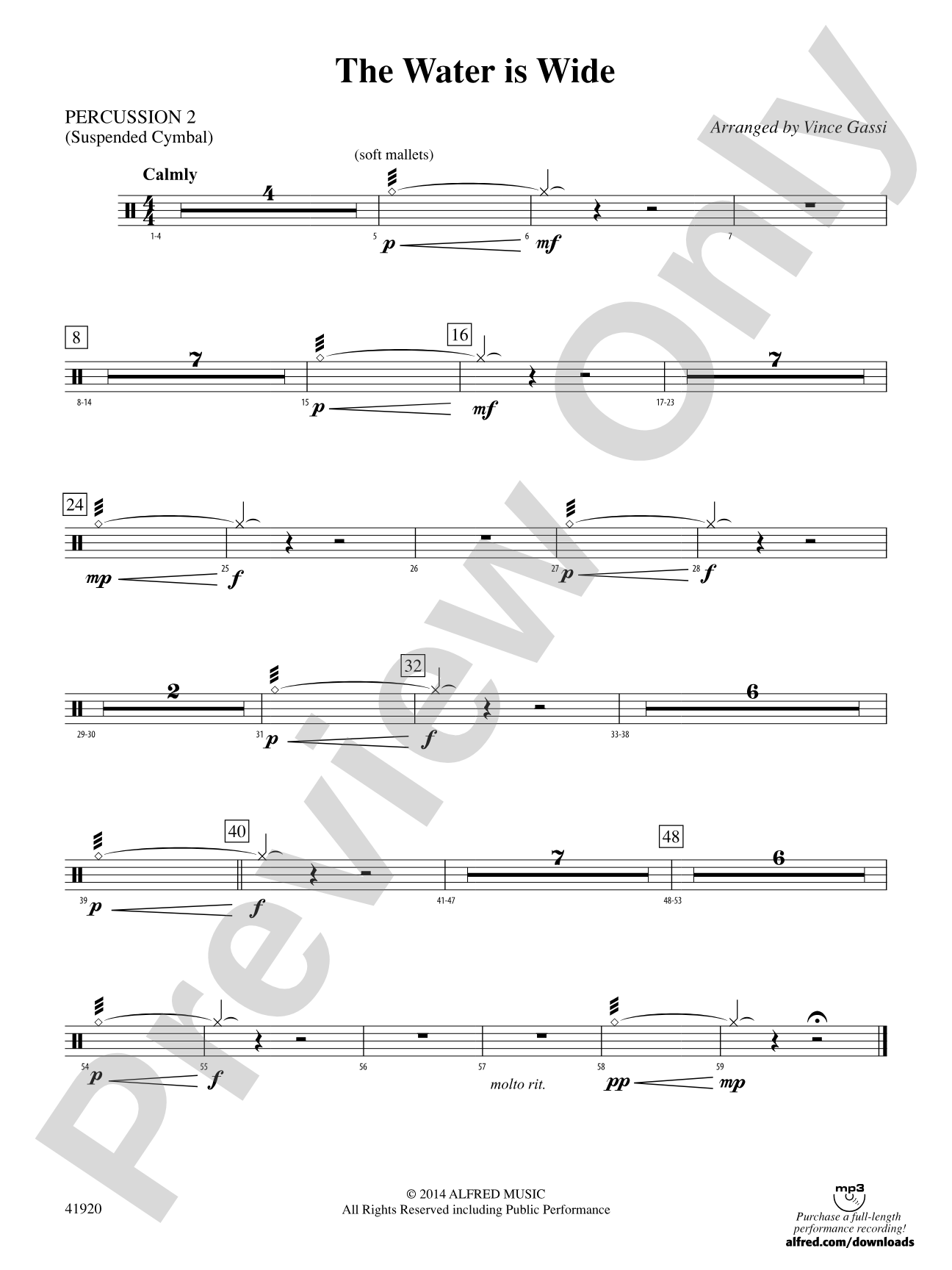 The Water Is Wide: 2nd Percussion