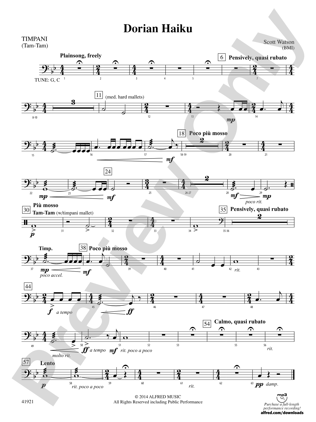 Dorian Haiku: Timpani